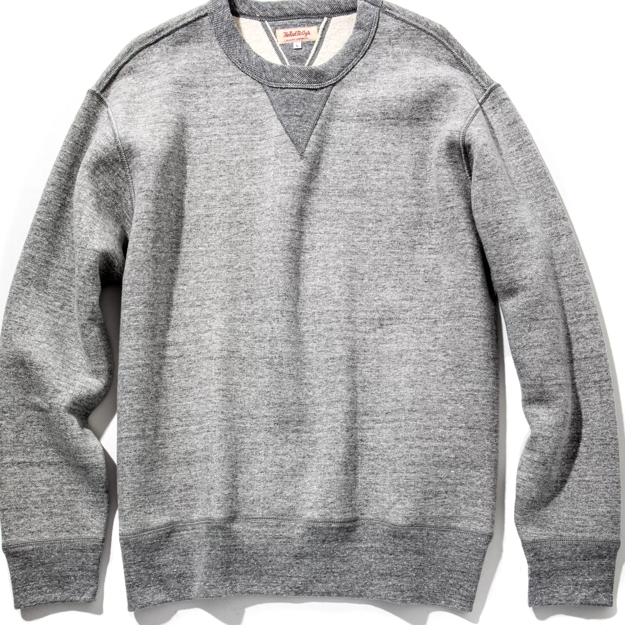 The Real McCoy's Sweatshirts^10 Oz. Loopwheel Crewneck Sweatshirt 020 Grey