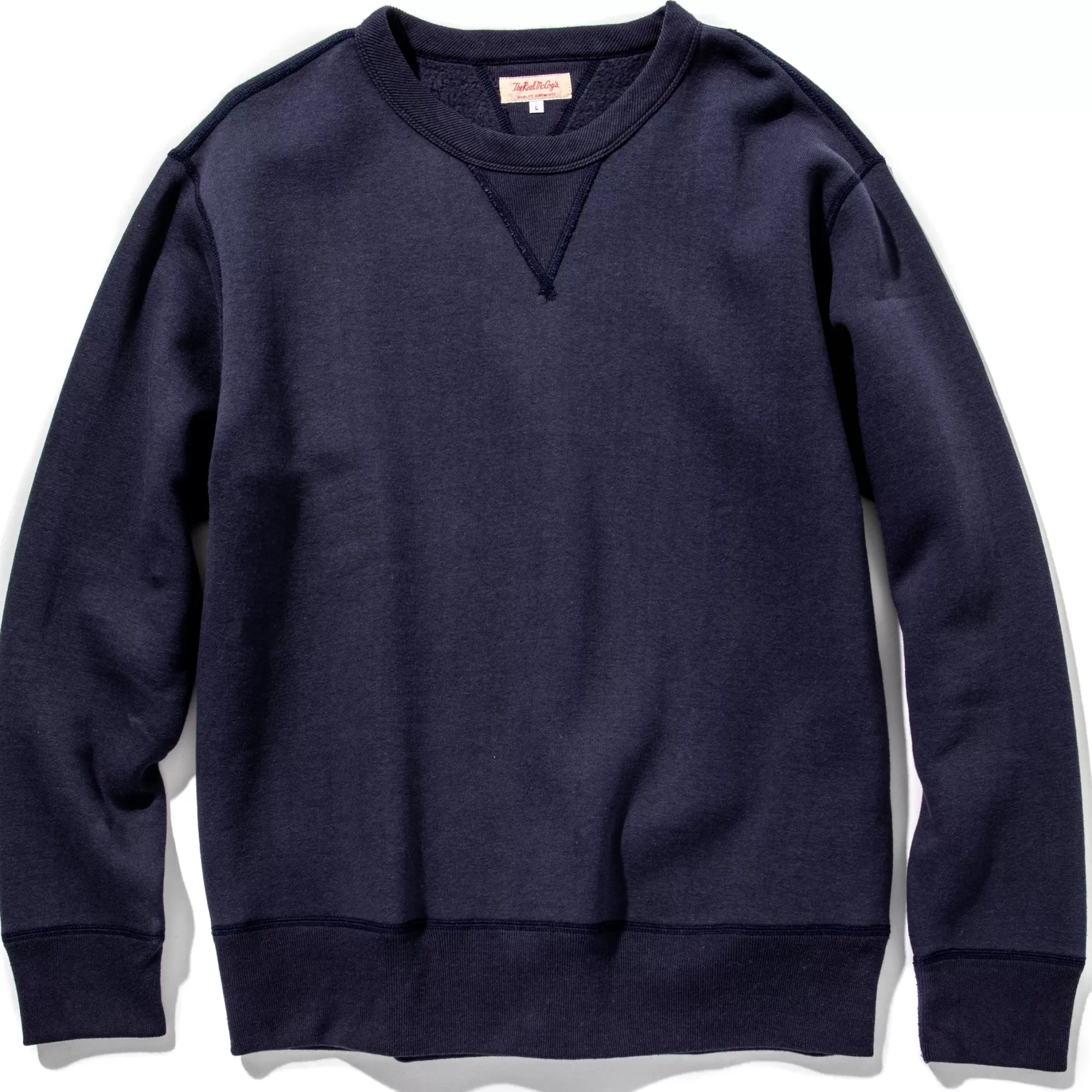 The Real McCoy's Sweatshirts^10 Oz. Loopwheel Crewneck Sweatshirt 140 Navy