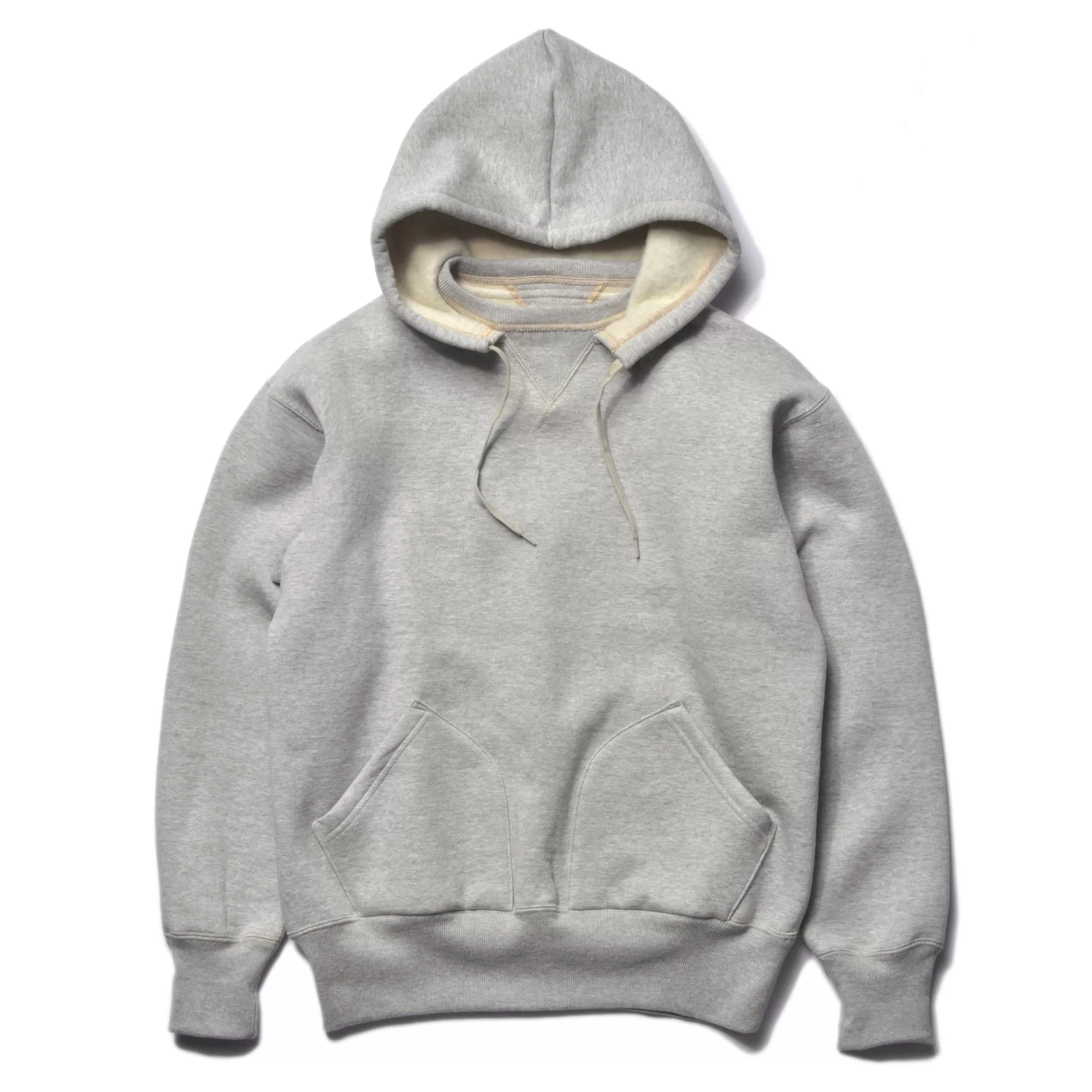 The Real McCoy's Sweatshirts^13 Oz. Wool Loopwheel Hooded Sweatshirt 021 Medium Gray