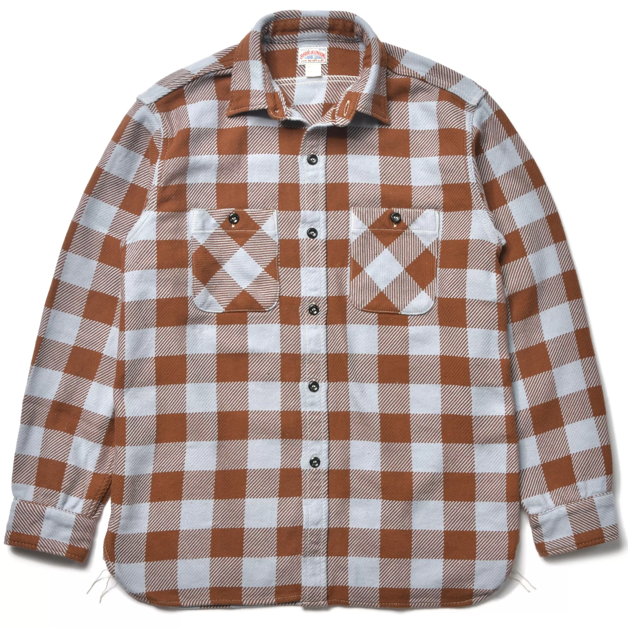 The Real McCoy's Shirts^8Hu Buffalo Check Flannel Shirt 311 SAXE×BROWN