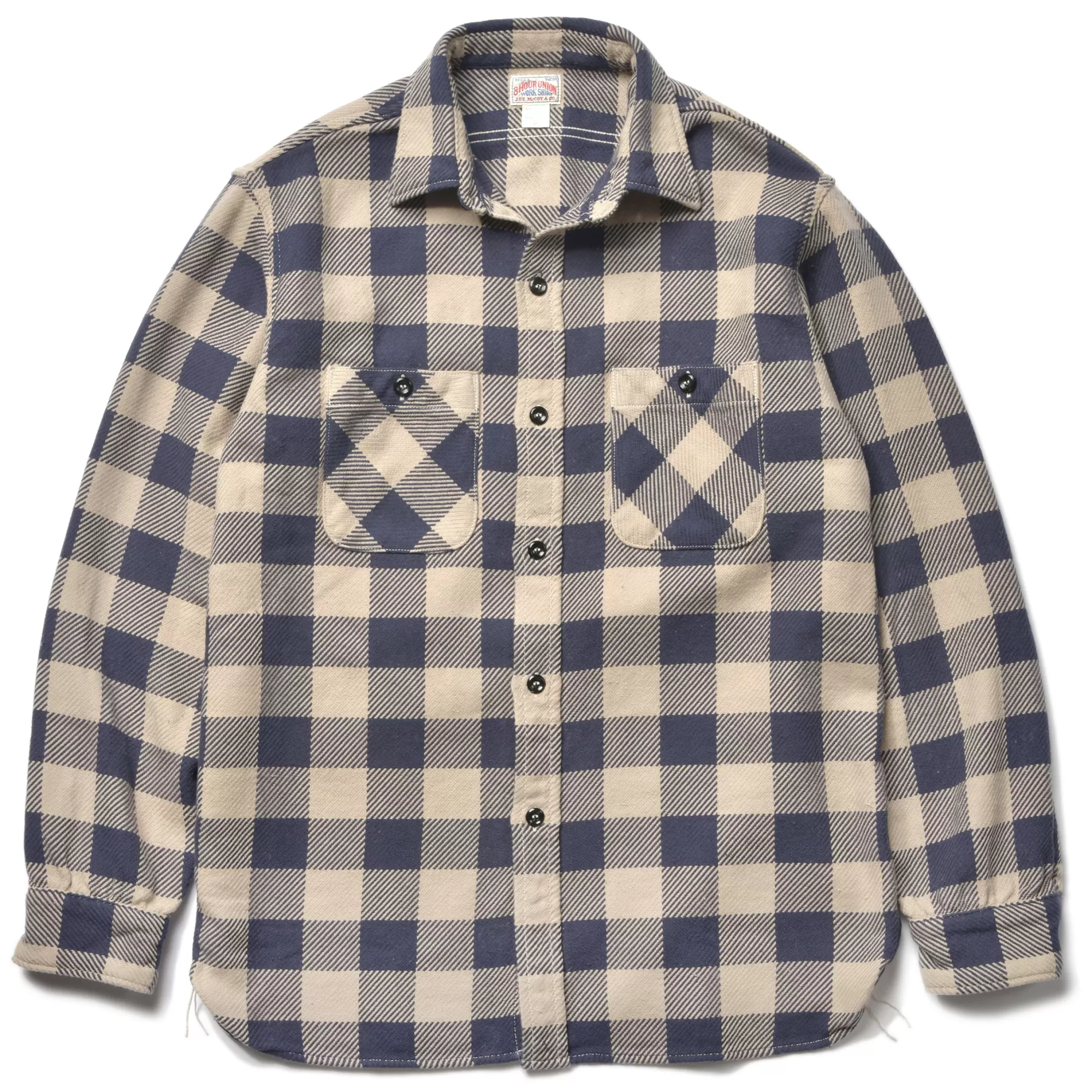 The Real McCoy's Shirts^8Hu Buffalo Check Flannel Shirt 304 BEIGE×BLUE