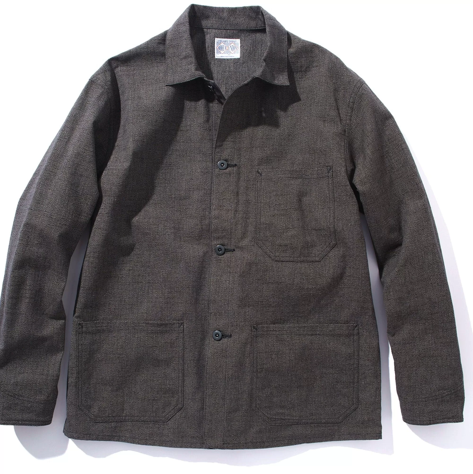 The Real McCoy's Recreation^8Hu Chambray Chore Coat Salt & Pepper