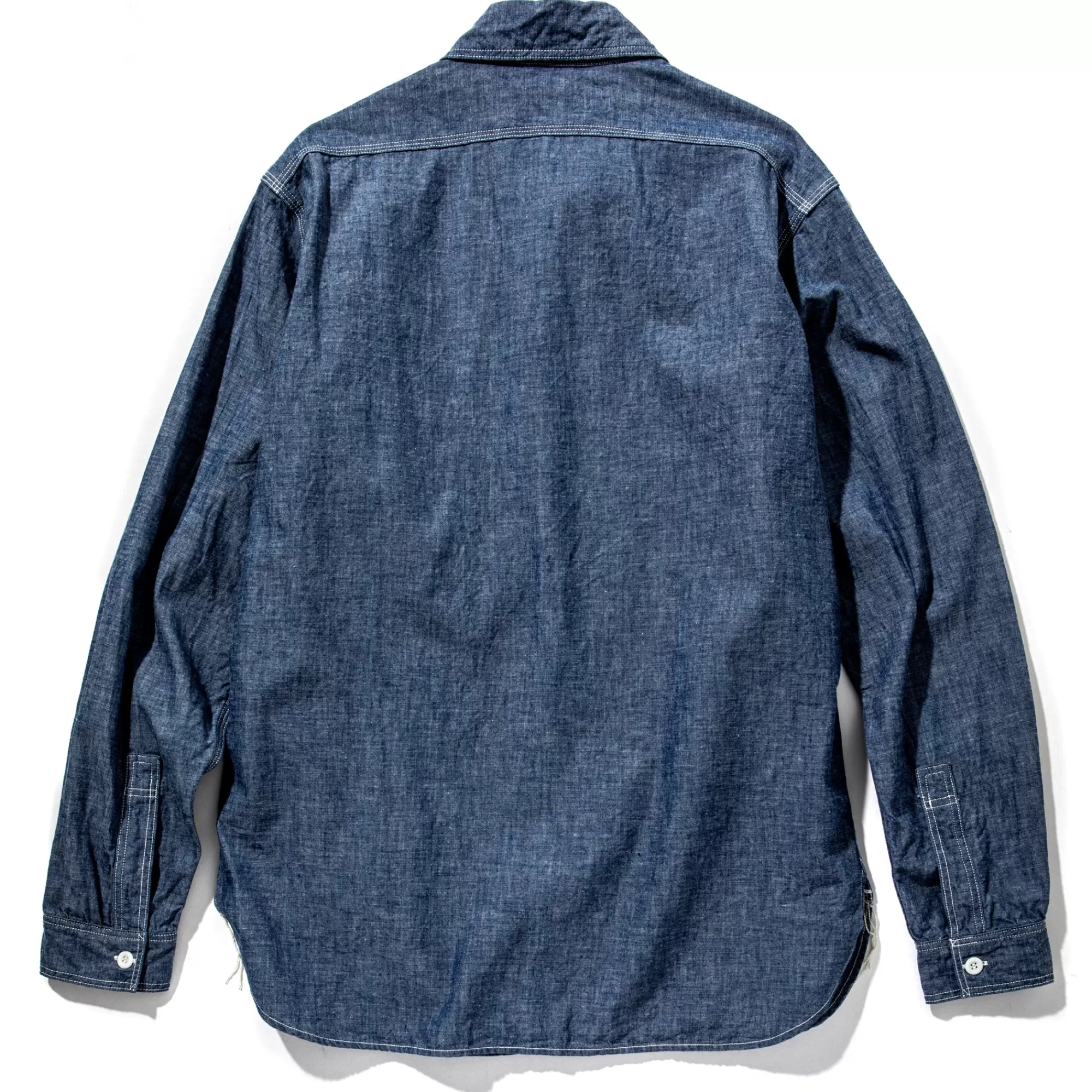 The Real McCoy's Shirts^8Hu Chambray Serviceman Shirt 120 Blue