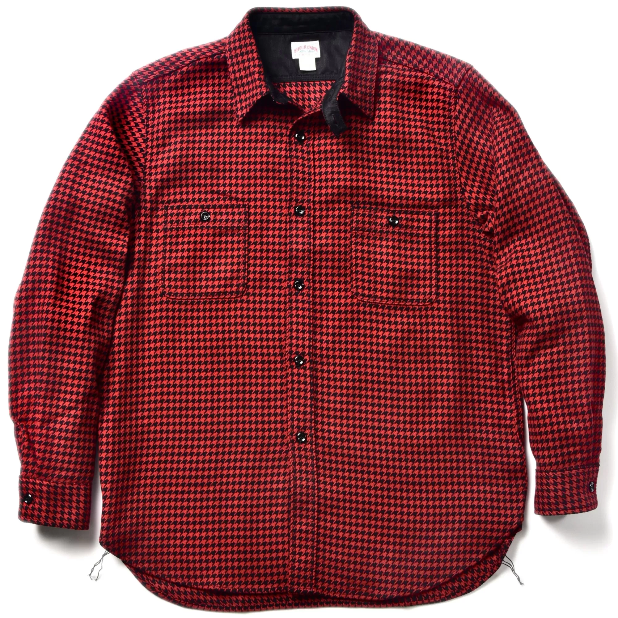 The Real McCoy's Shirts^8Hu Houndstooth Flannel Shirt Red