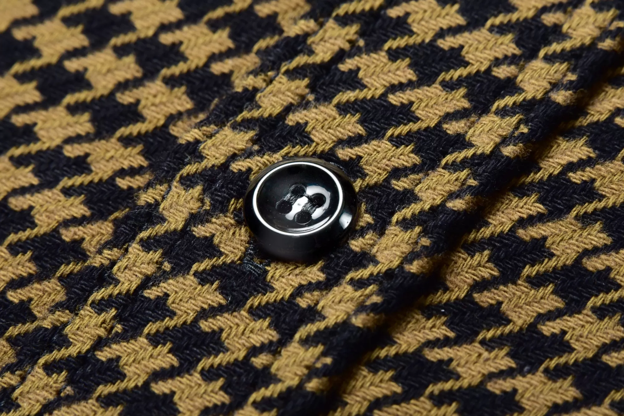 The Real McCoy's Shirts^8Hu Houndstooth Flannel Shirt Mustard