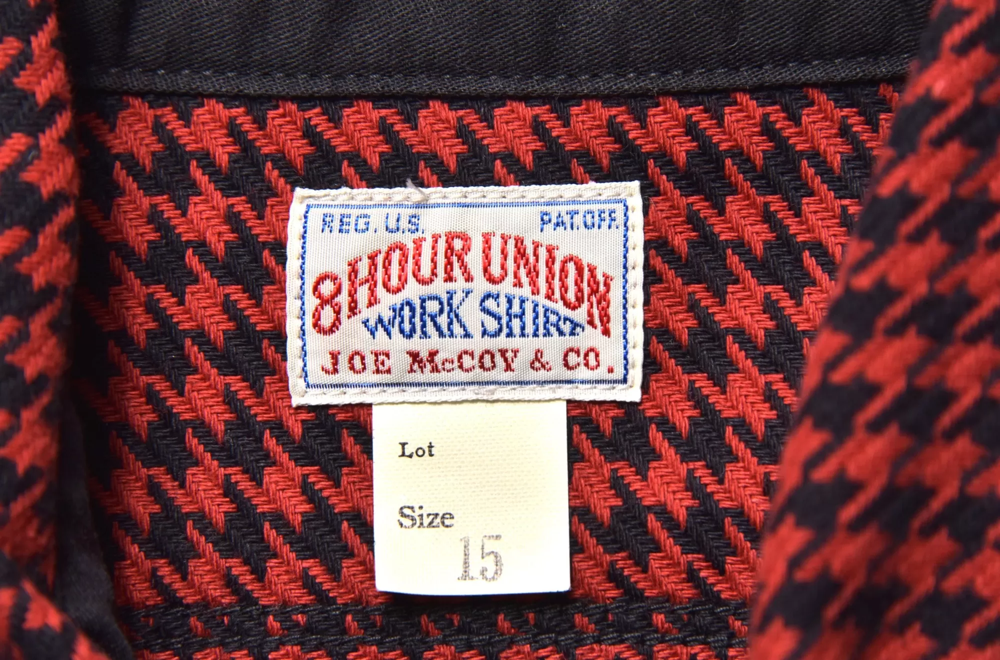 The Real McCoy's Shirts^8Hu Houndstooth Flannel Shirt Red