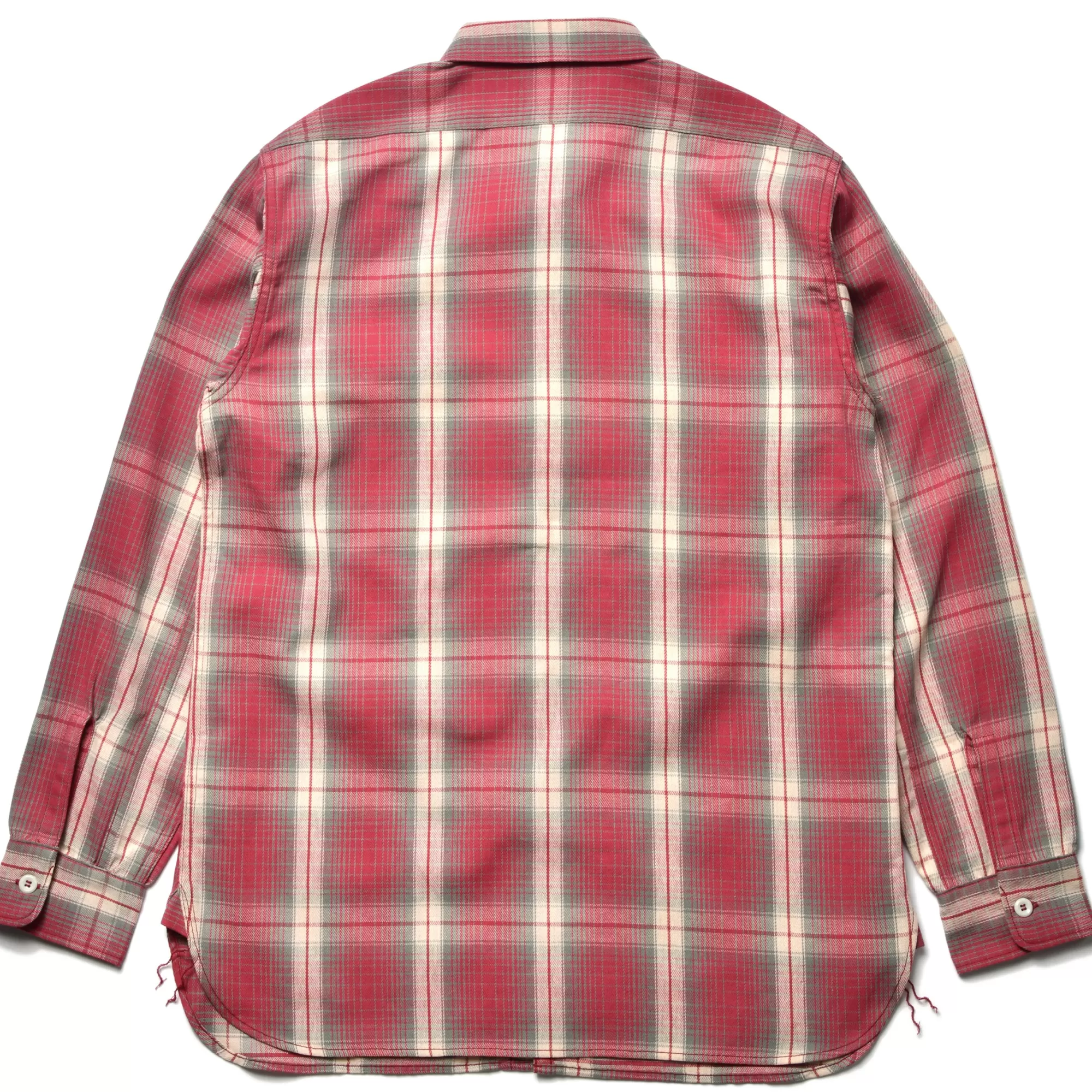 The Real McCoy's Shirts^8Hu Ombre Check Summer Flannel Shirt 080 Pink