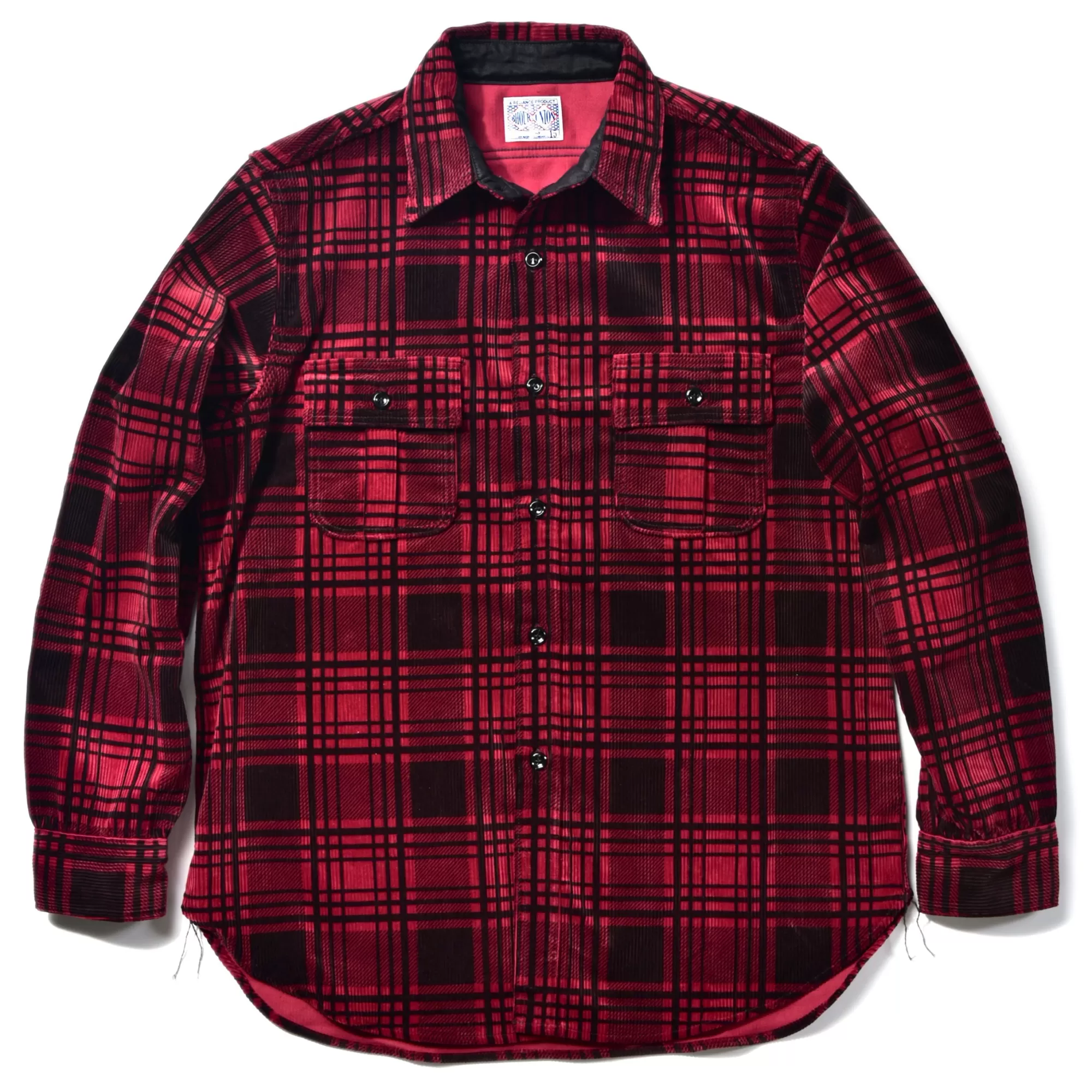 The Real McCoy's Shirts^8Hu Print Corduroy Shirt Brick Red