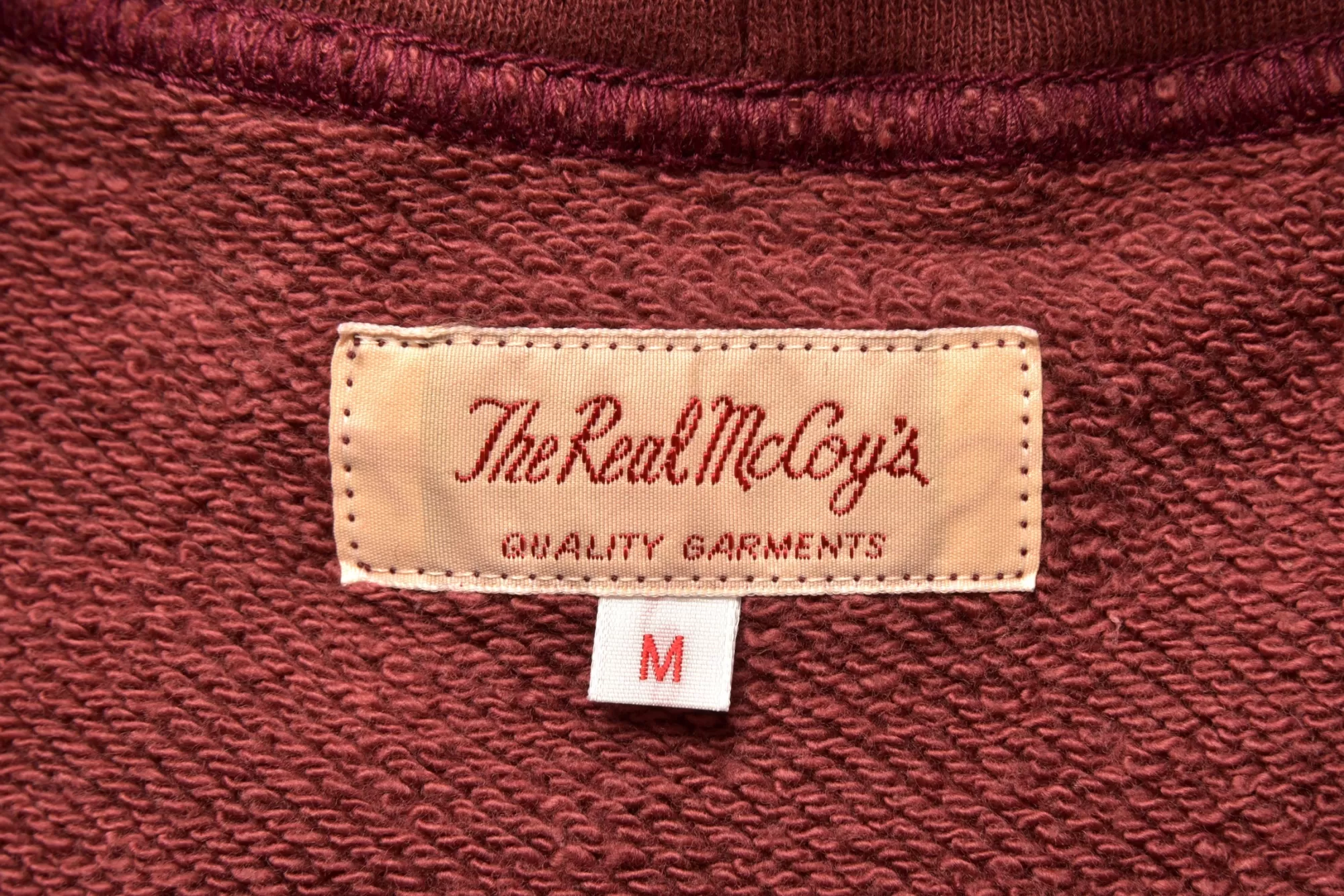 The Real McCoy's Sweatshirts^9Oz. Loopwheel Parka 102 Maroon