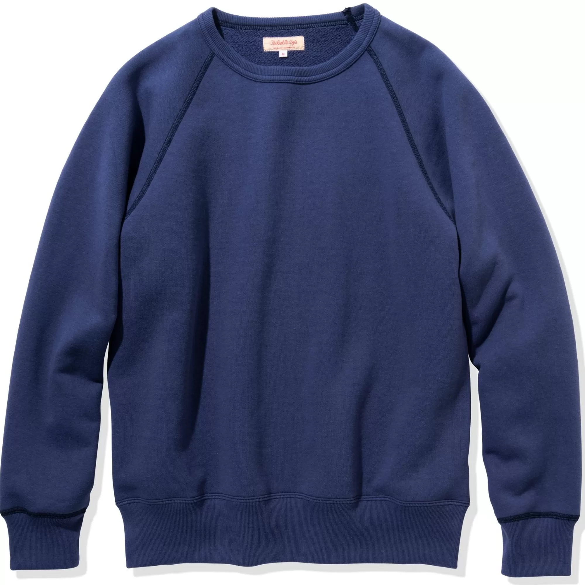 The Real McCoy's Sweatshirts^9Oz. Loopwheel Raglan Sleeve Sweatshirt 142 Mq Navy