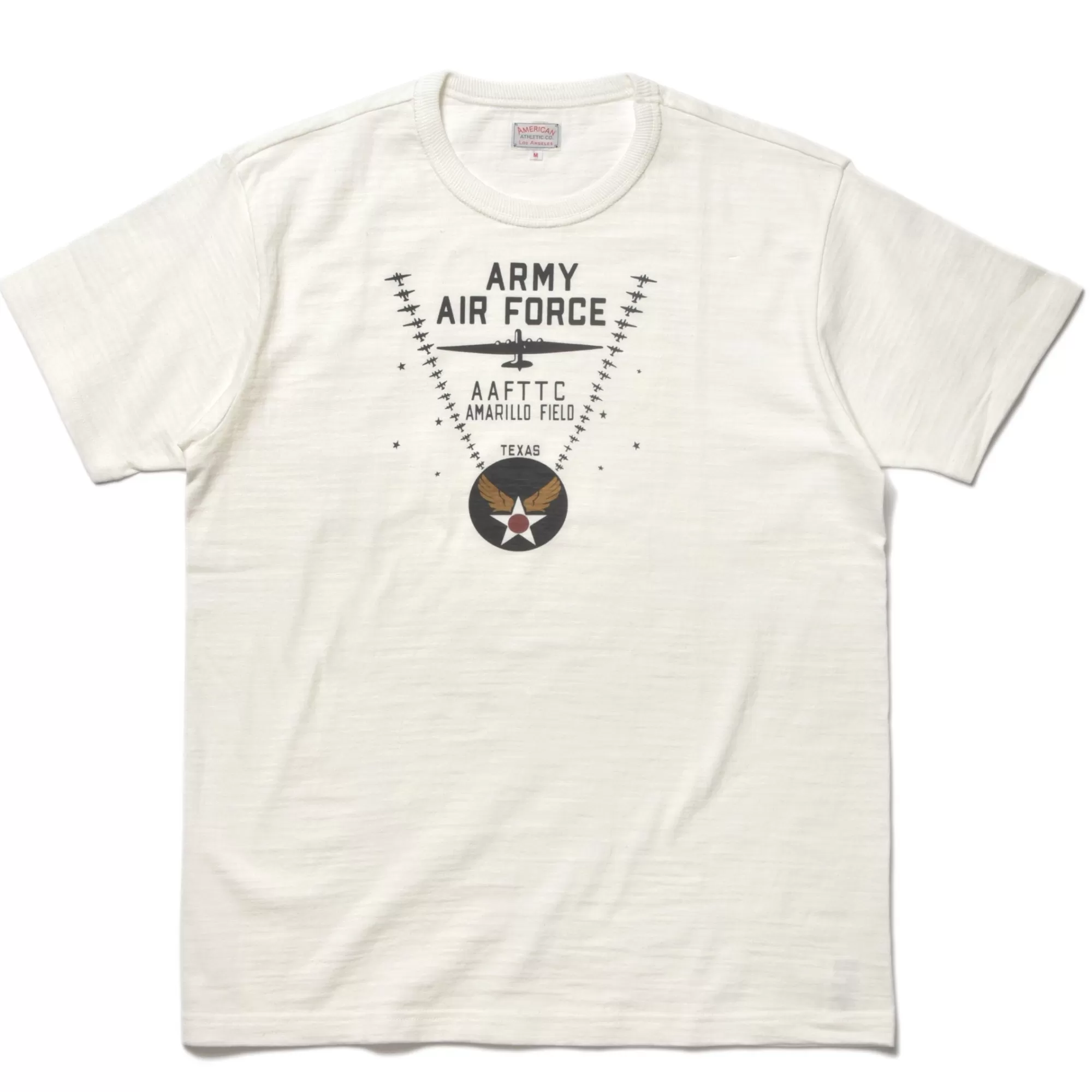 The Real McCoy's Print T-Shirts^American Athletic Tee/Aaf Amarillo Field 011 Milk