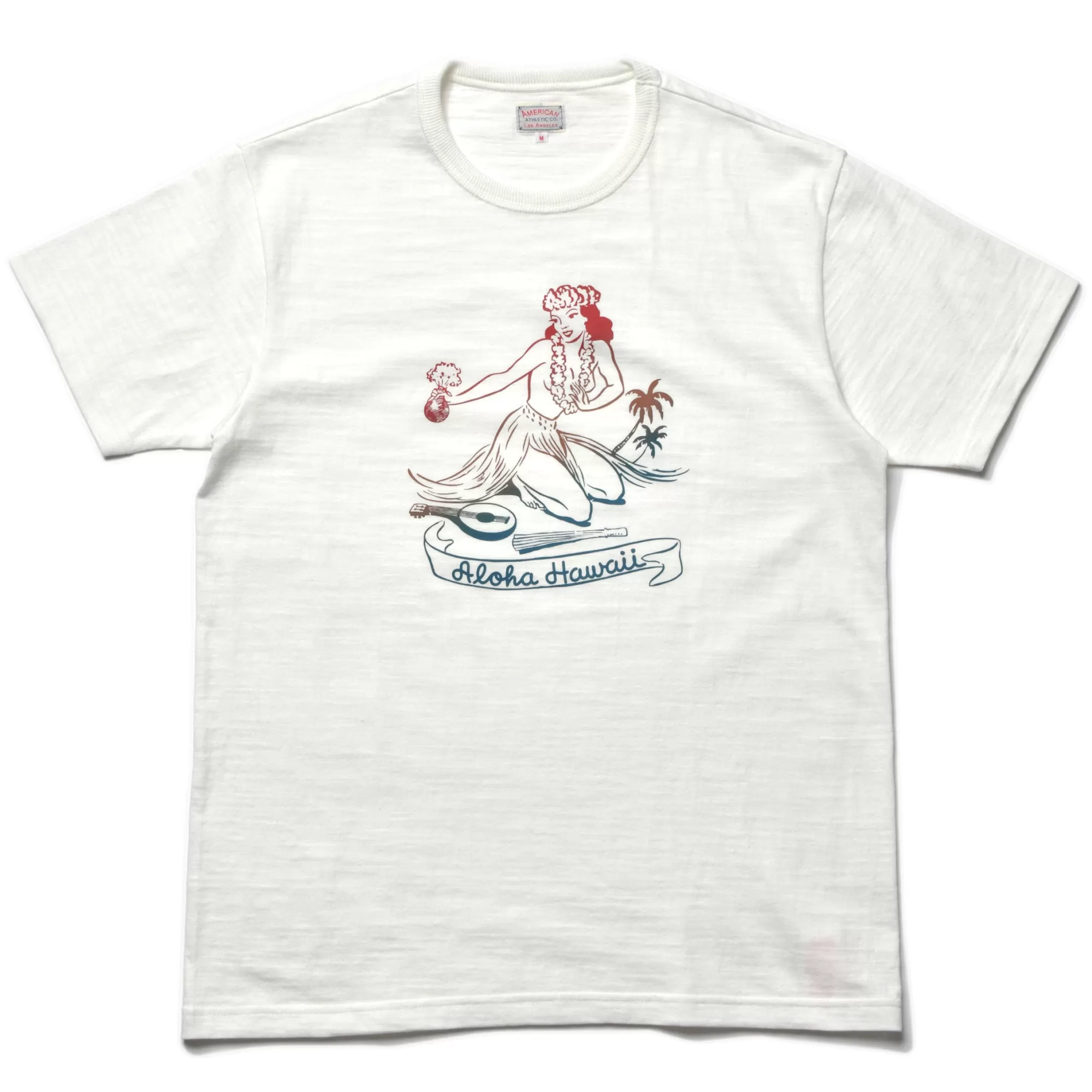 The Real McCoy's Print T-Shirts^American Athletic Tee/Aloha Hawaii 011 Milk