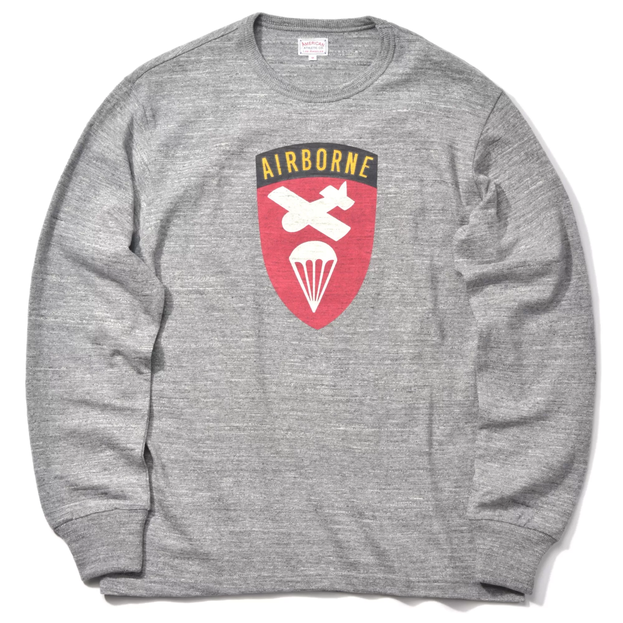 The Real McCoy's T-Shirts^Athletic L/S Tee/Airborne Gray