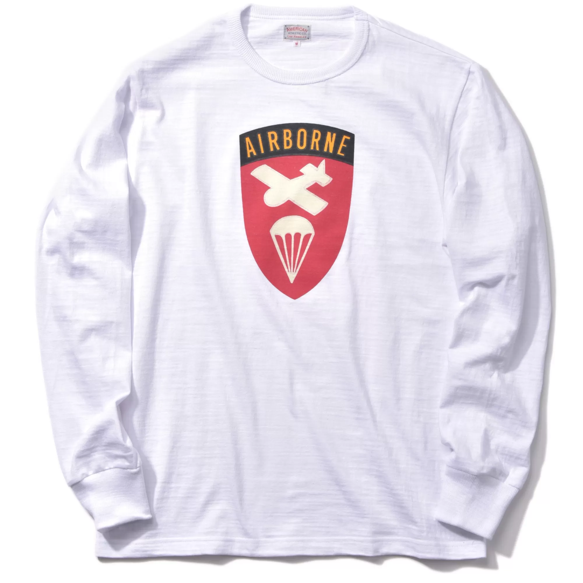 The Real McCoy's T-Shirts^Athletic L/S Tee/Airborne White