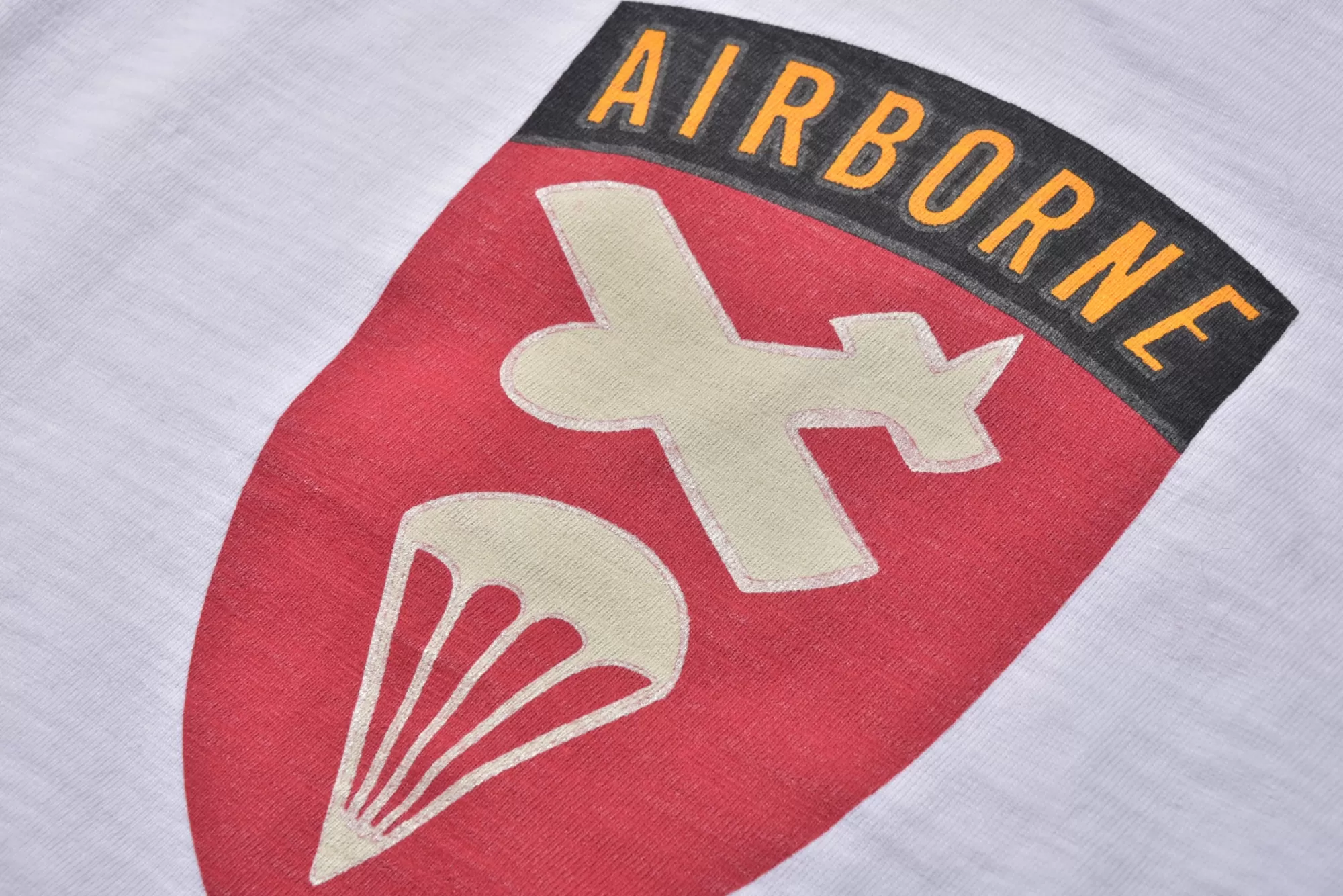 The Real McCoy's T-Shirts^Athletic L/S Tee/Airborne White