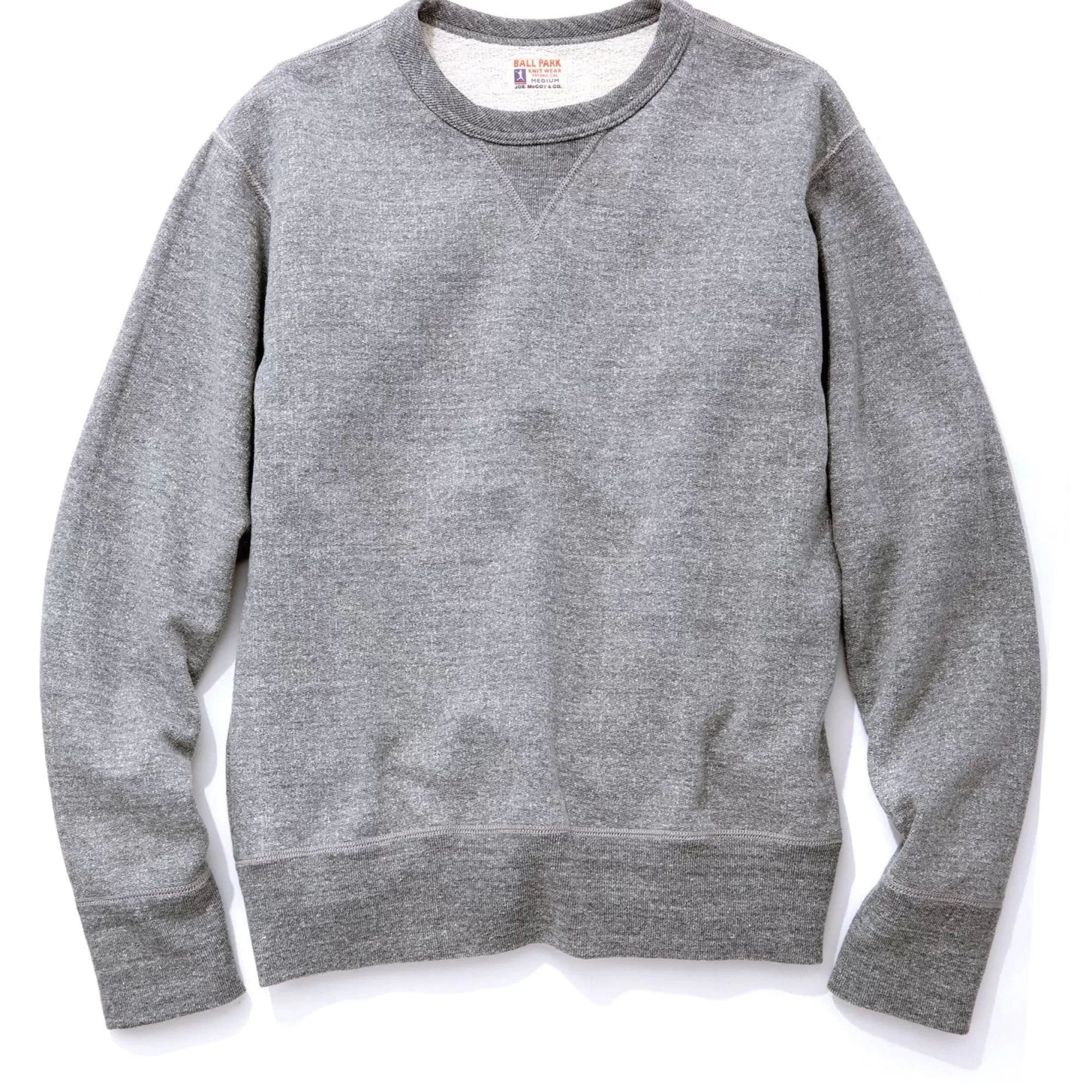 The Real McCoy's Sweatshirts^Ball Park Crewneck Sweatshirt 021 Medium Grey