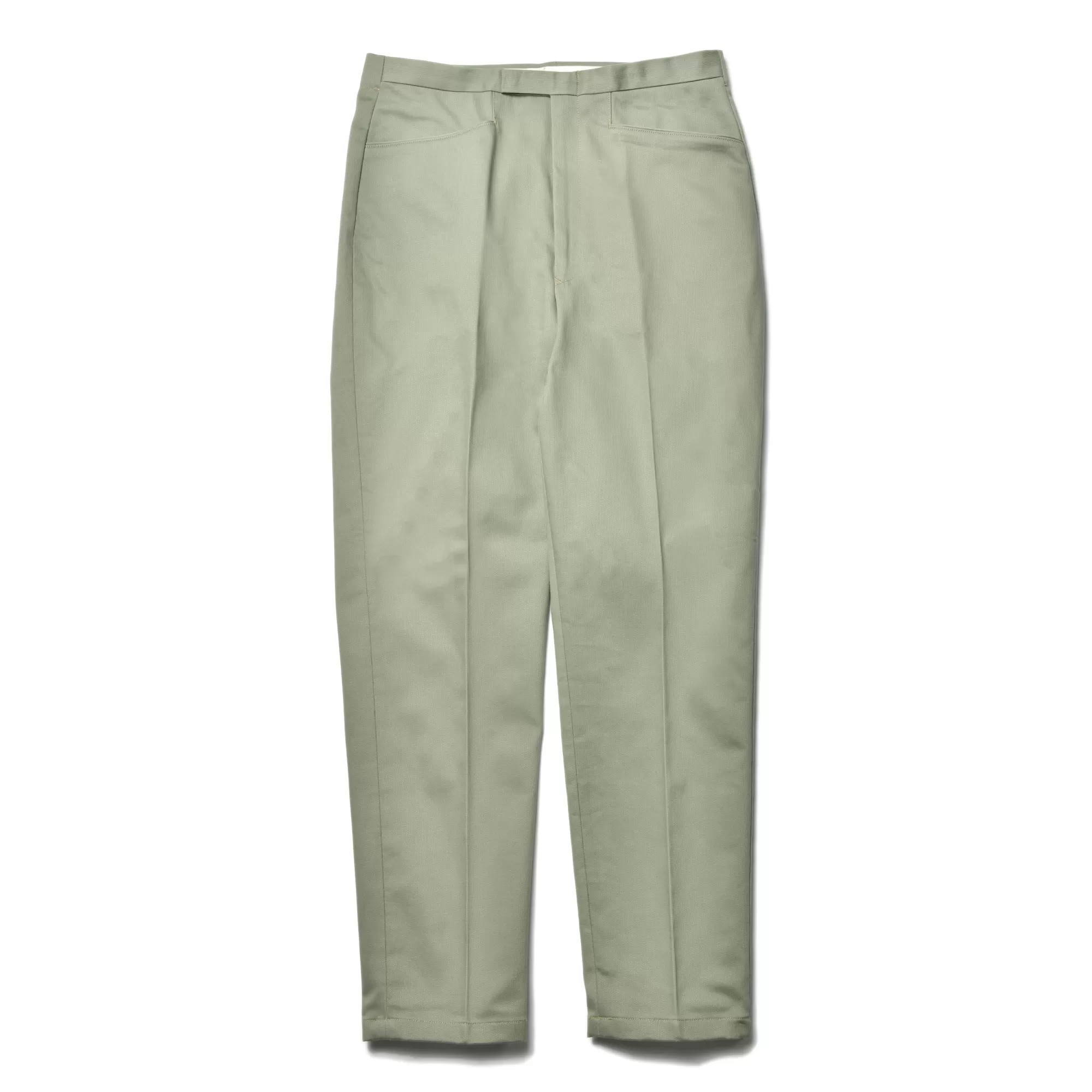 The Real McCoy's Pants^Belted Waistband Trouser Plain Stitch/Pique 154 Sage