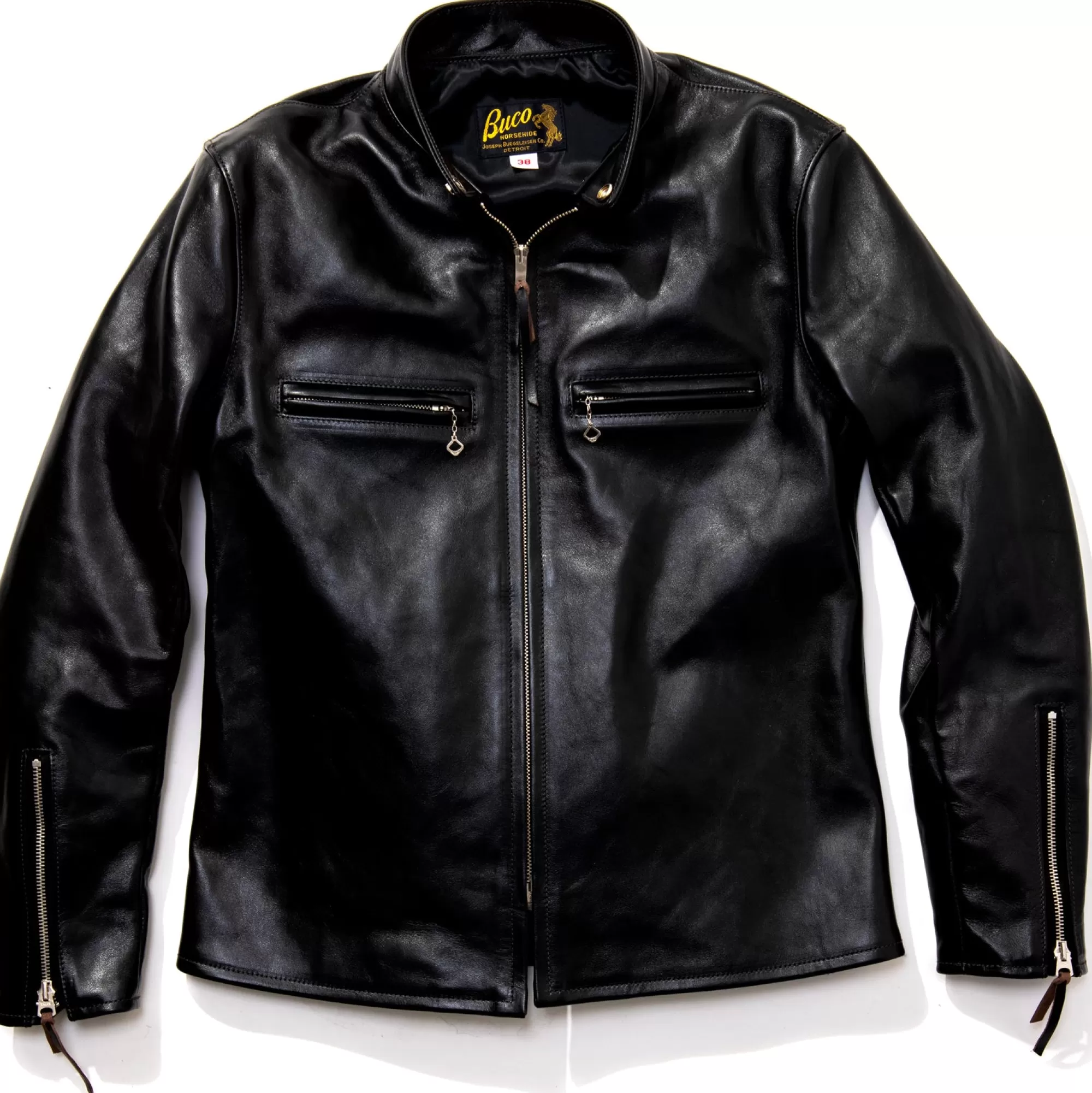 The Real McCoy's Leather^Buco J-100 Jacket 030 Black