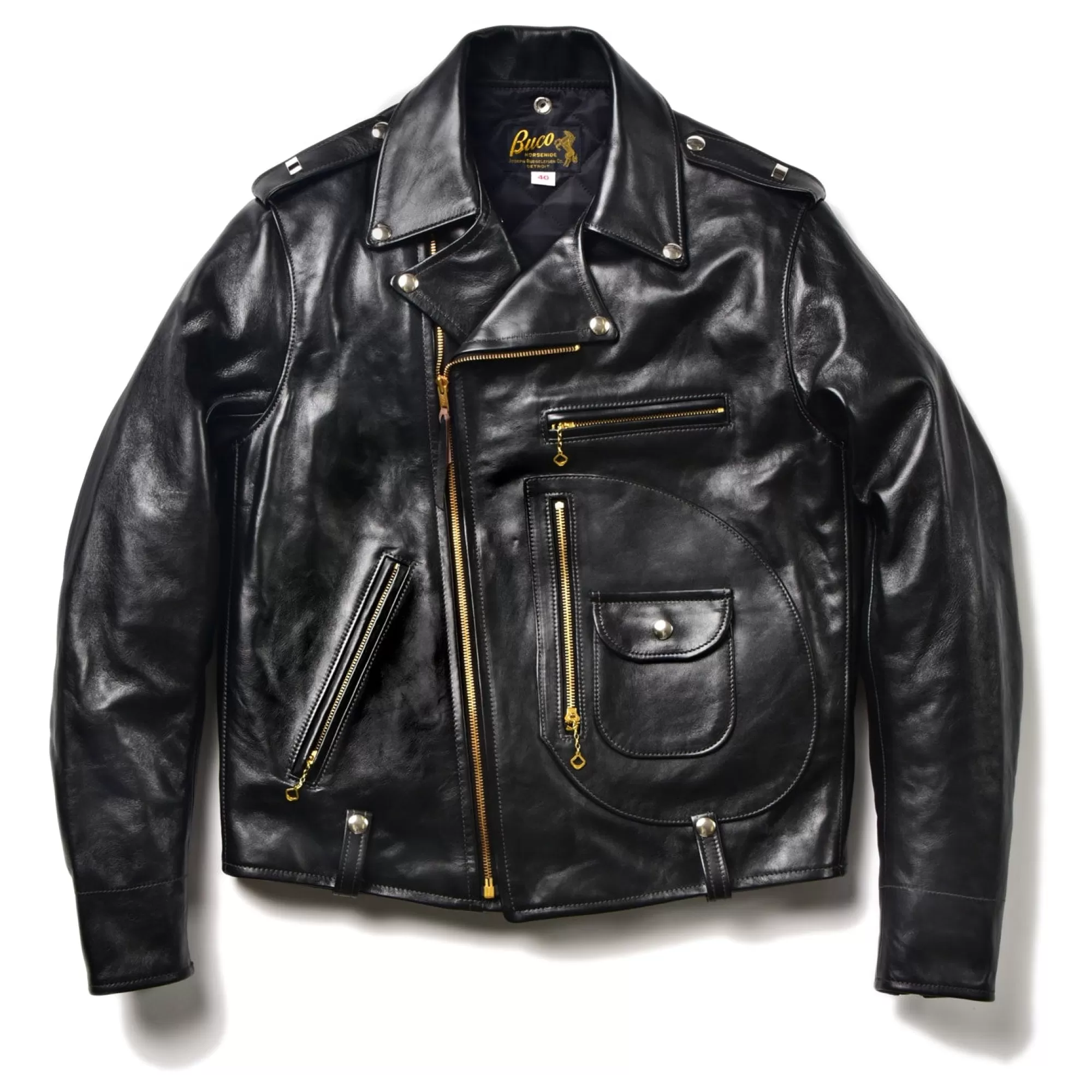 The Real McCoy's Leather^Buco J-24 Jacket 030 Black