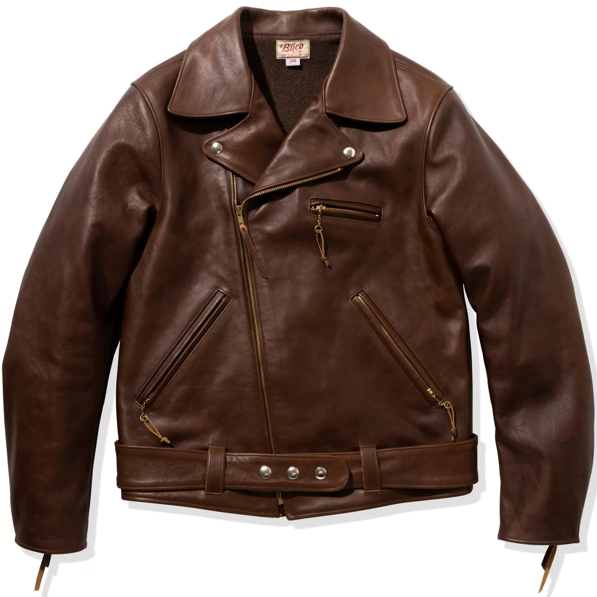 The Real McCoy's Leather^Buco Jh-1 Jacket Brown