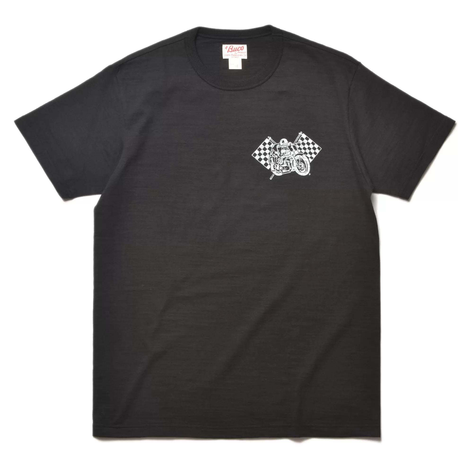 The Real McCoy's Print T-Shirts^Buco Lw Tee/Best For The Enthusiast 30 Black