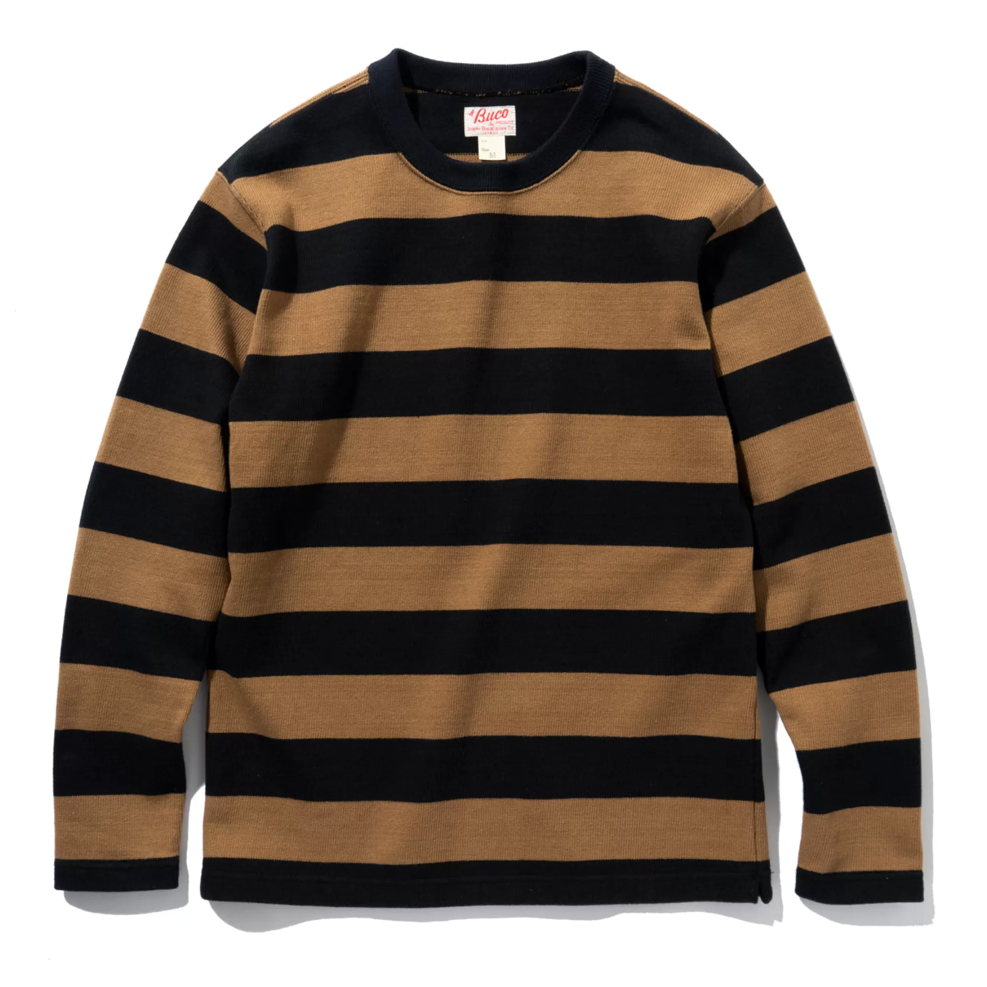 The Real McCoy's Thermal Shirts^Buco Stripe Racing Jersey Black/Brown