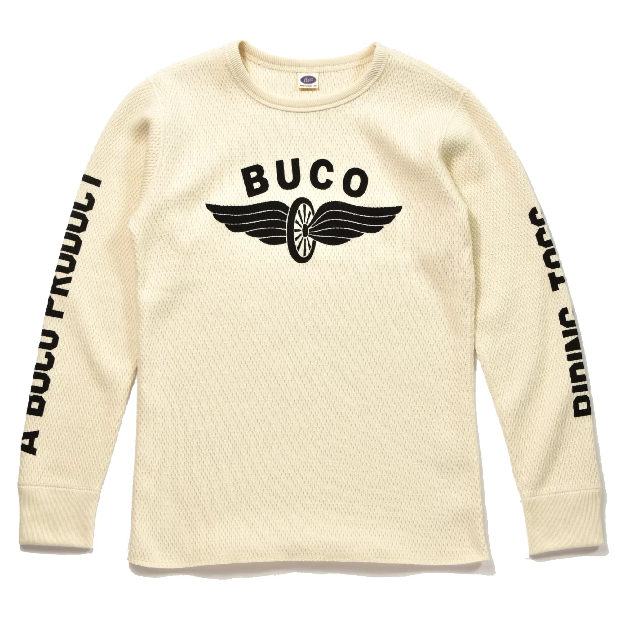 The Real McCoy's T-Shirts^Buco Thermal/Riding Togs White