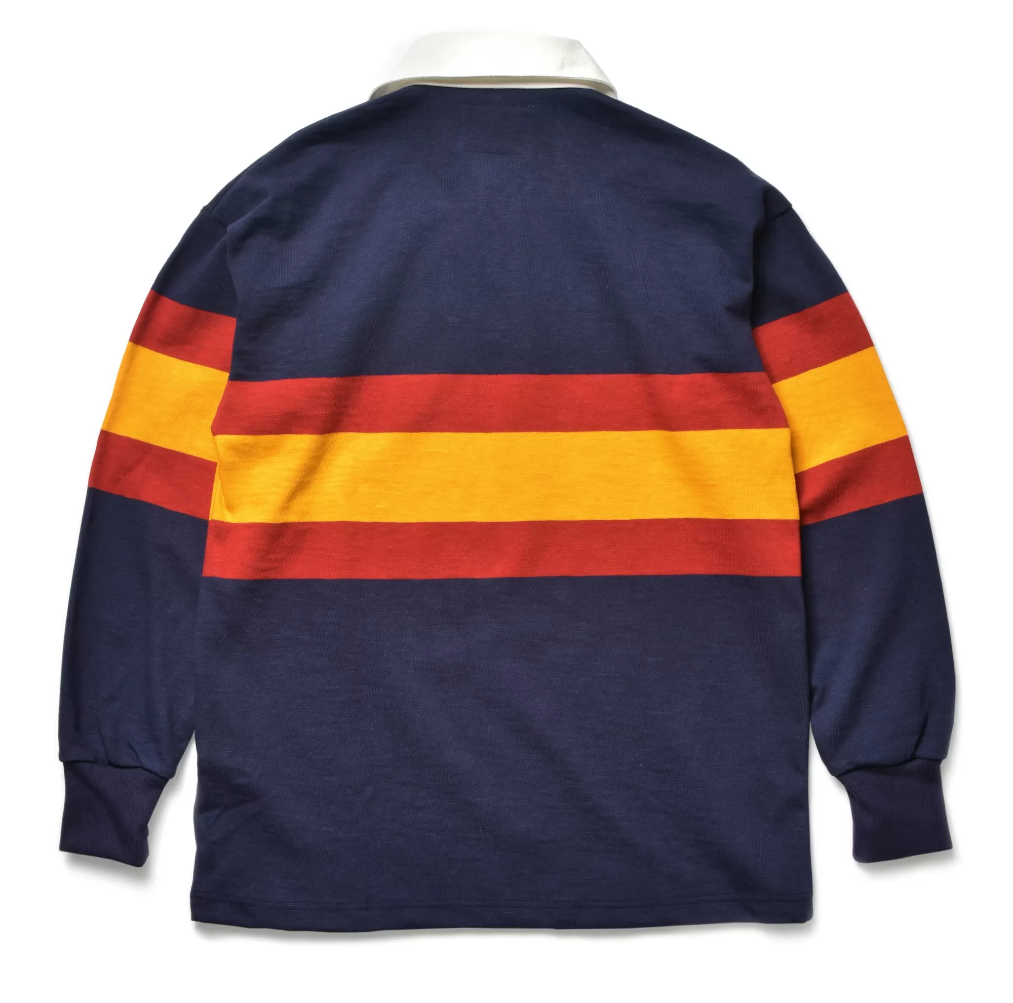 The Real McCoy's Shirts^Climbers' Striped Rugby Shirt 140 Navy