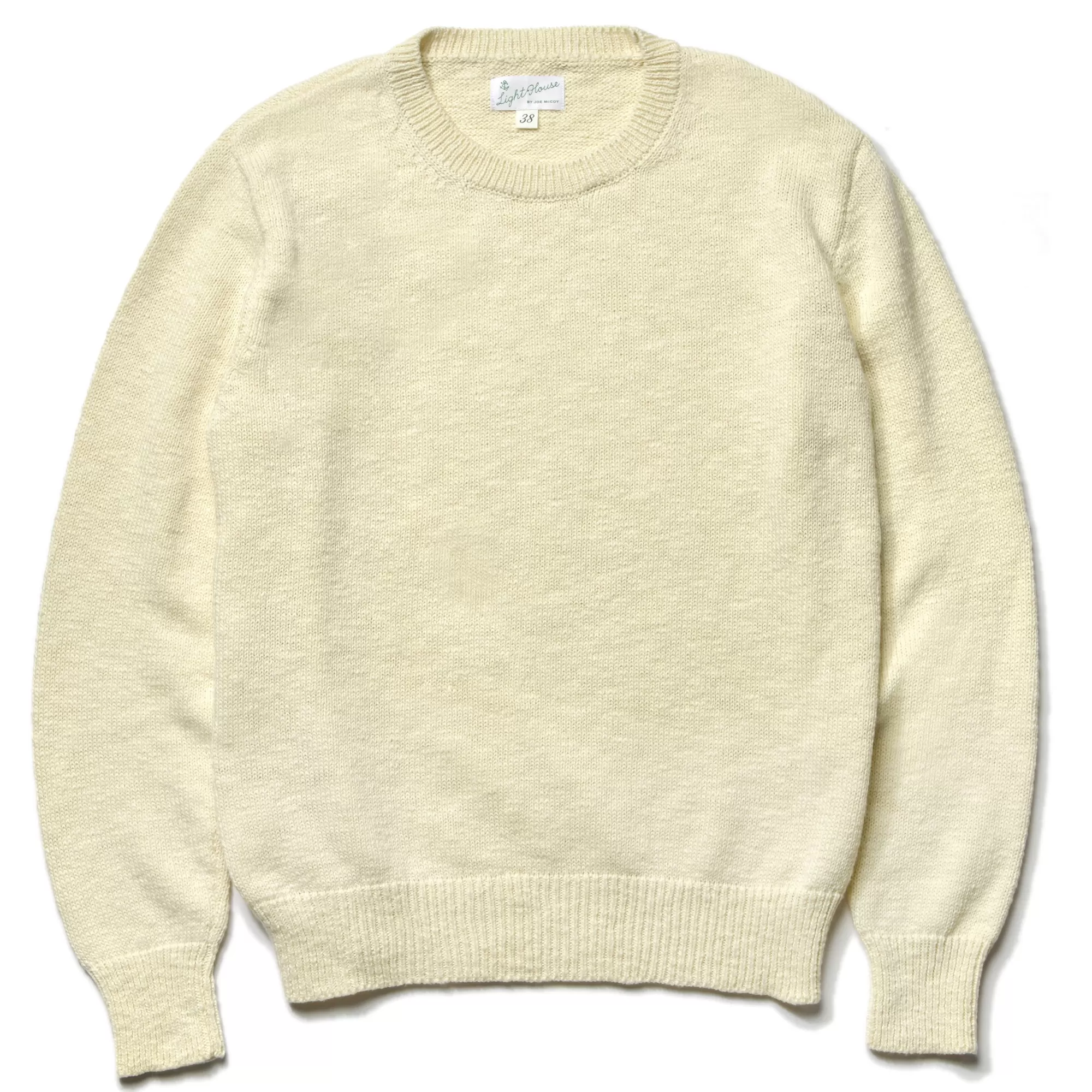 The Real McCoy's Knitwear^Cotton Crewneck Sweater 012 Ecru