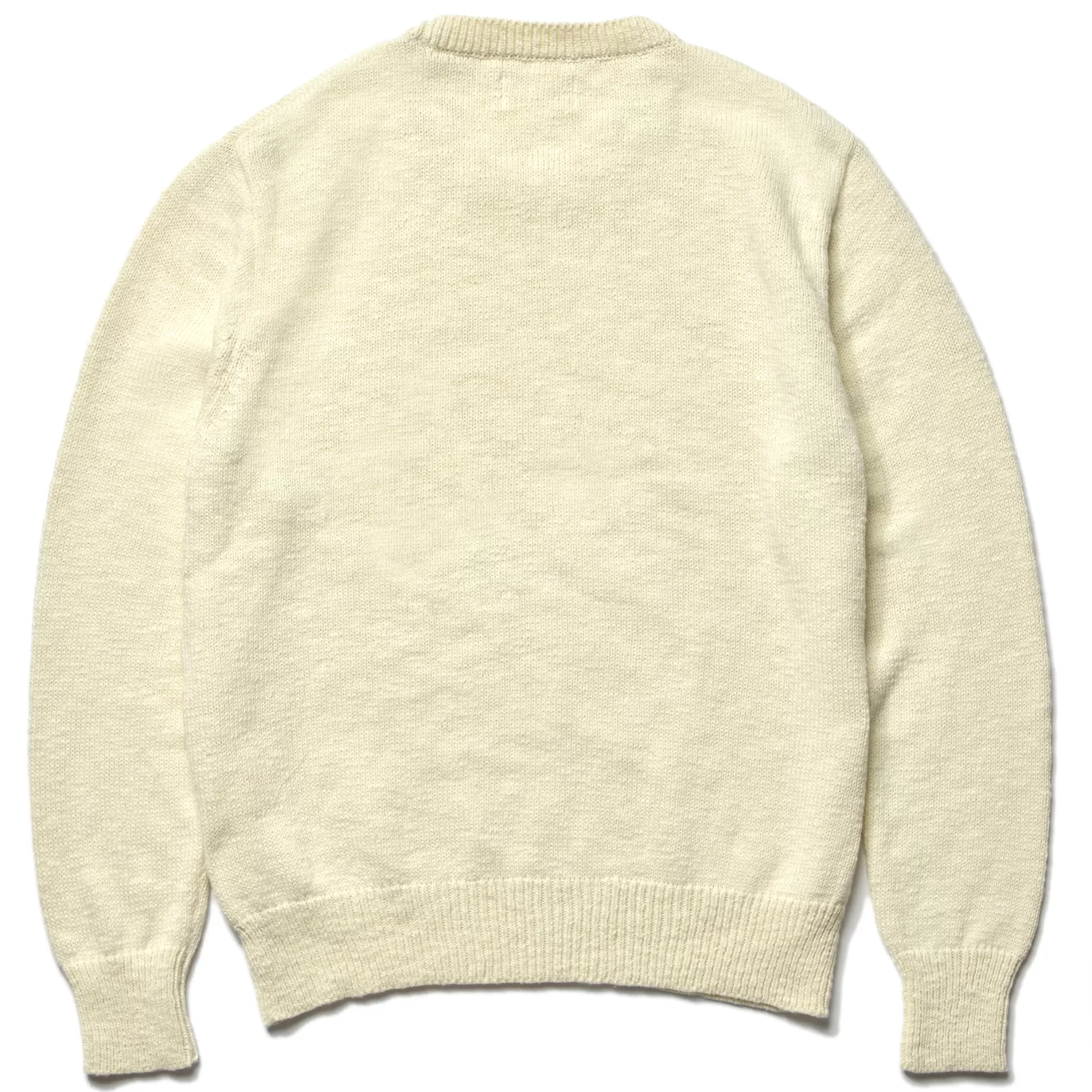 The Real McCoy's Knitwear^Cotton Crewneck Sweater 012 Ecru