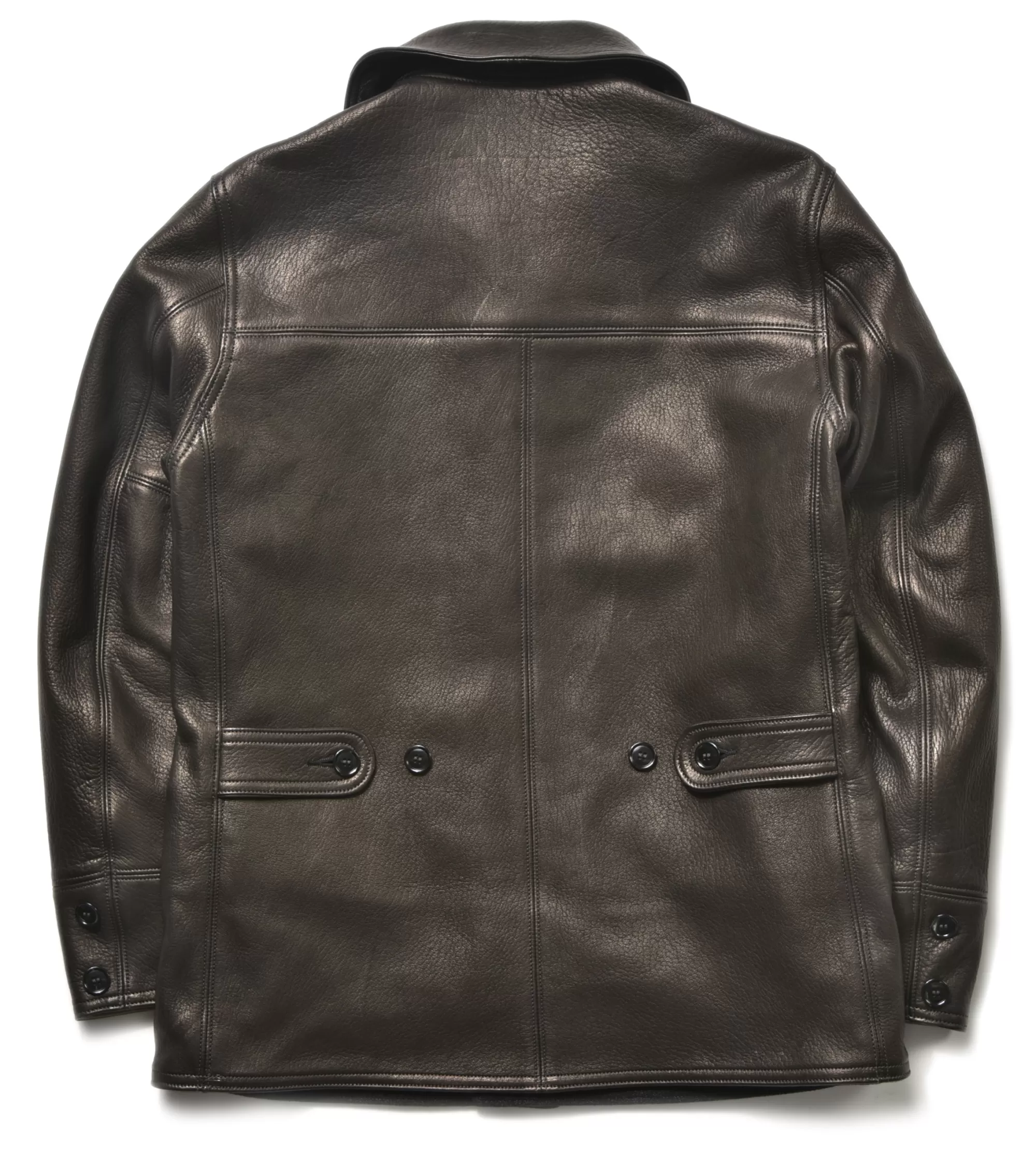 The Real McCoy's Leather^Deerskin Car Coat 030 Black