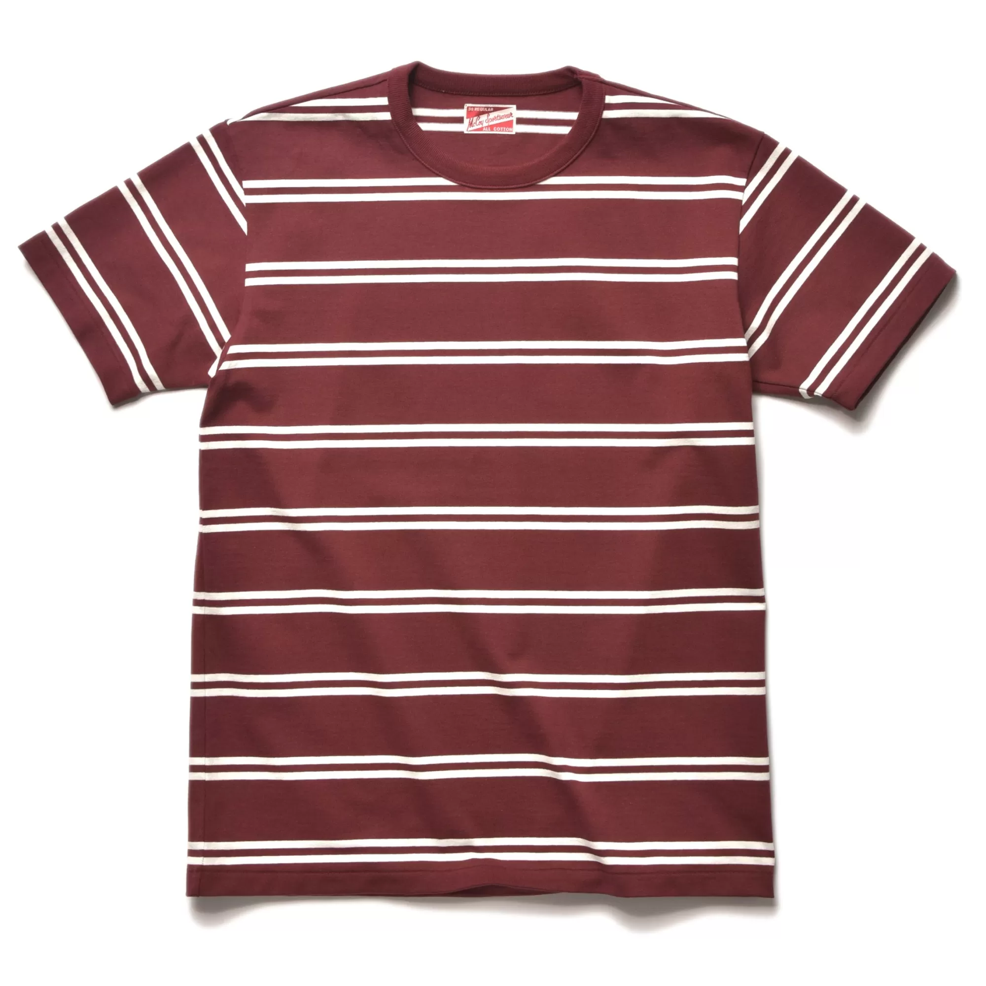 The Real McCoy's T-Shirts^Double Stripe Tee 93 Brick Red