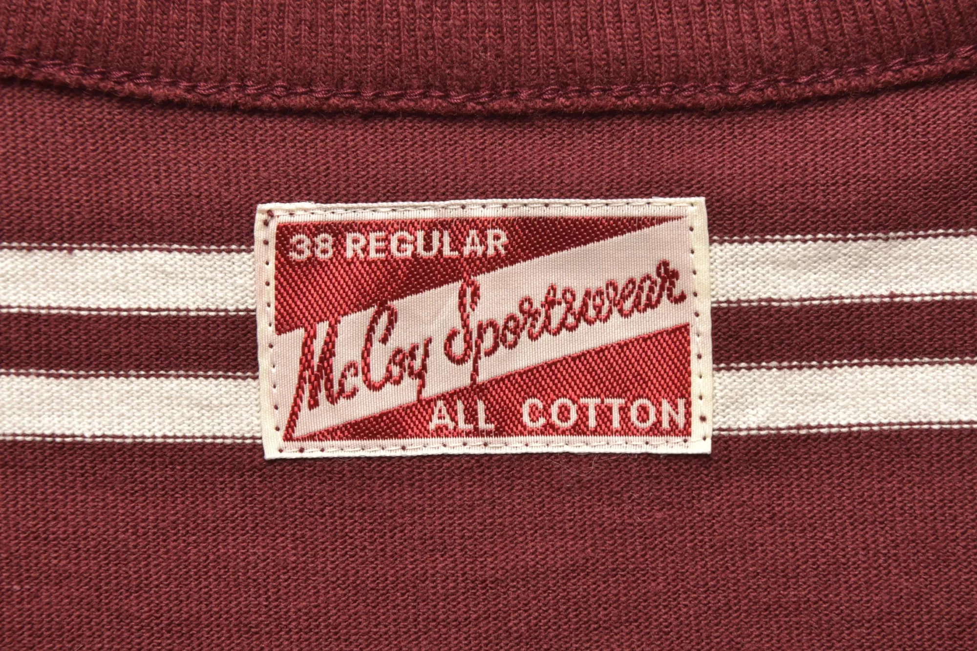 The Real McCoy's T-Shirts^Double Stripe Tee 93 Brick Red