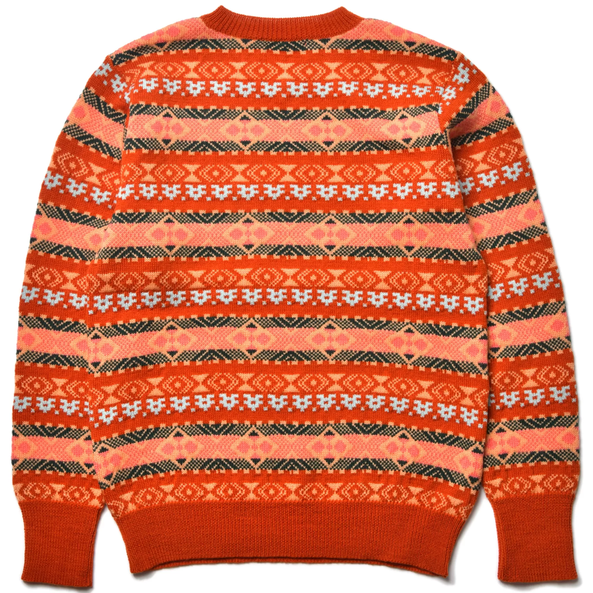 The Real McCoy's Knitwear^Fair Isle Crew Neck Sweater 070 ORANGE