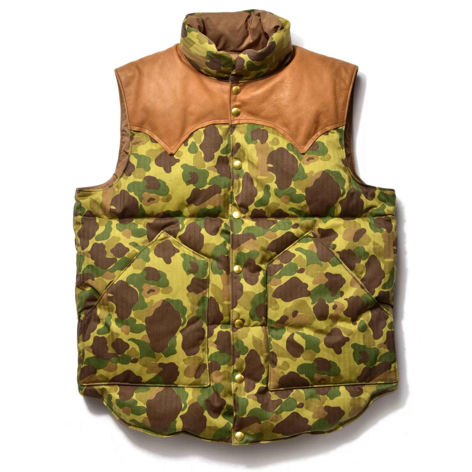 The Real McCoy's Recreation^Frogskin Down Vest Green