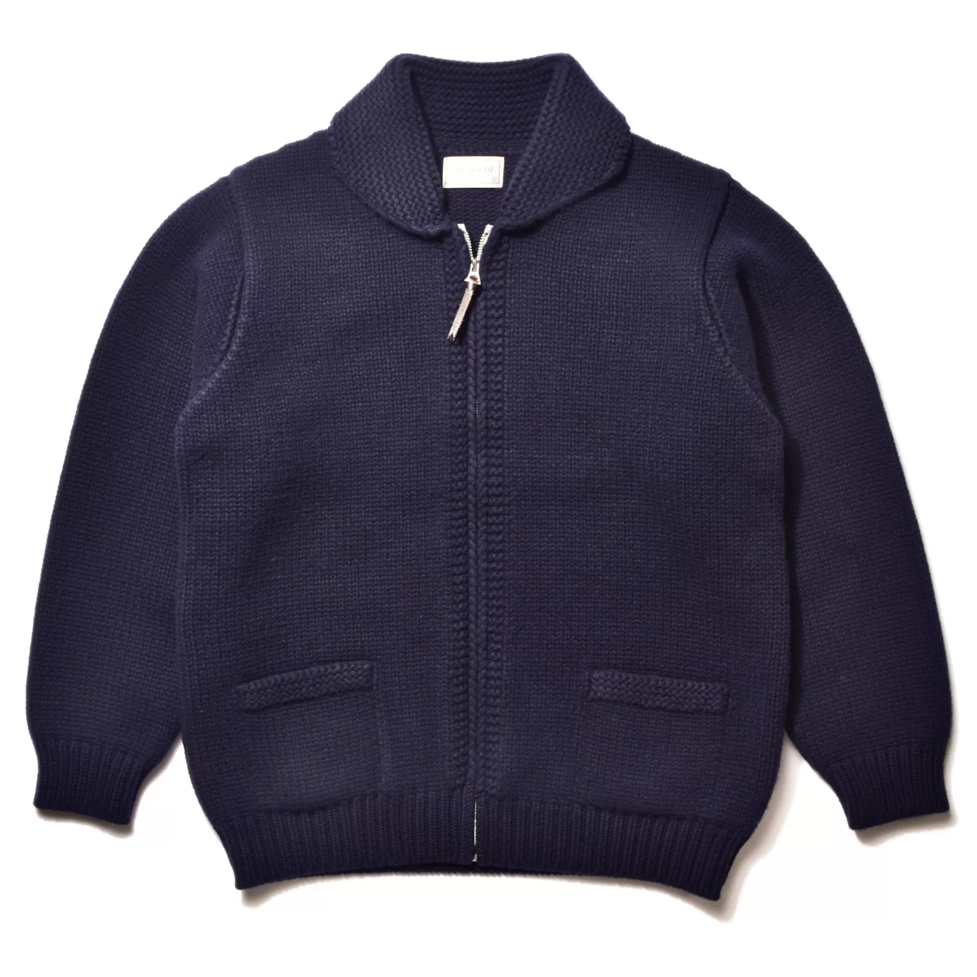 The Real McCoy's Knitwear^Heavy Wool Cashmere Sweater Navy