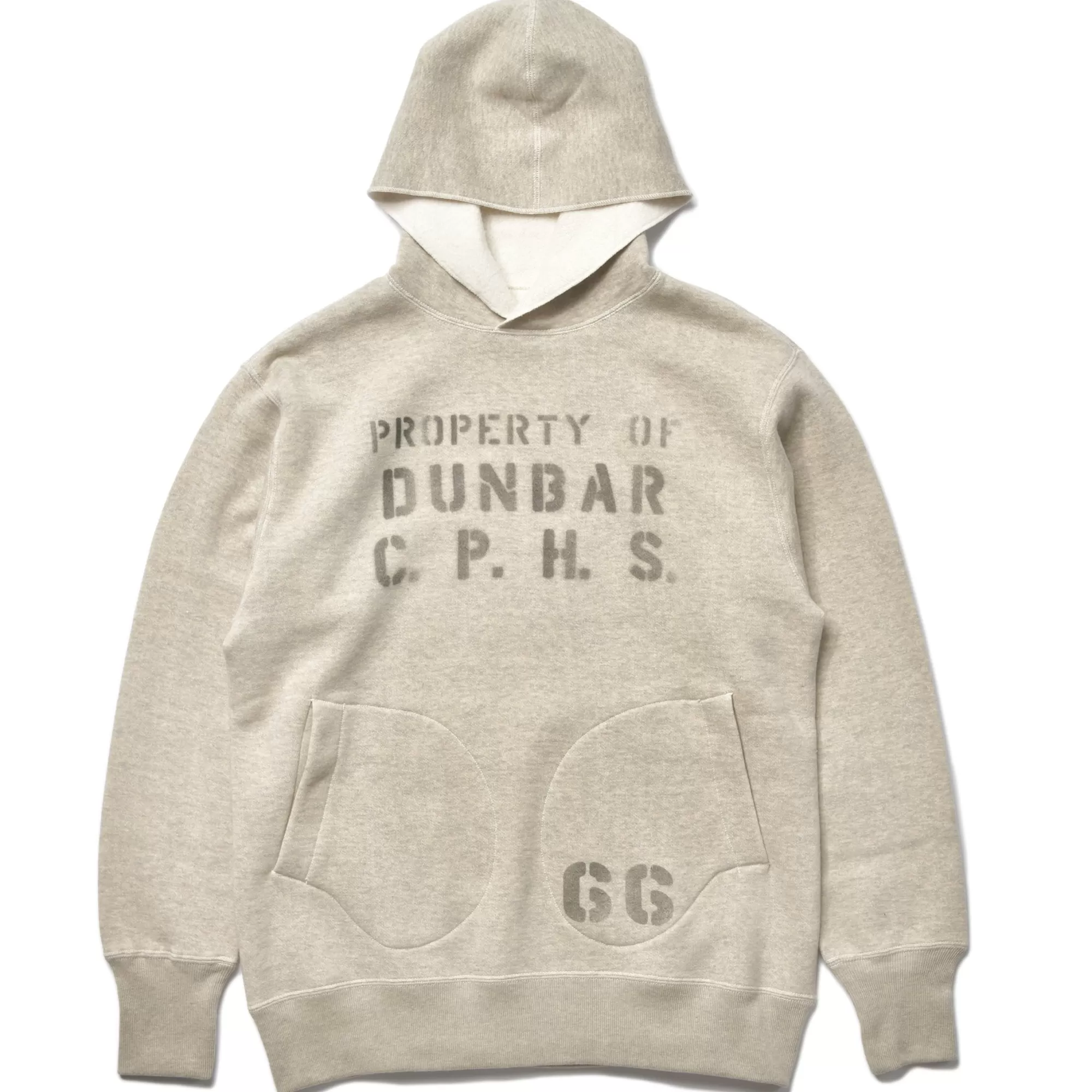 The Real McCoy's Sweatshirts^Hooded Sweatshirt/Dunbar Stencil 013 OATMEAL