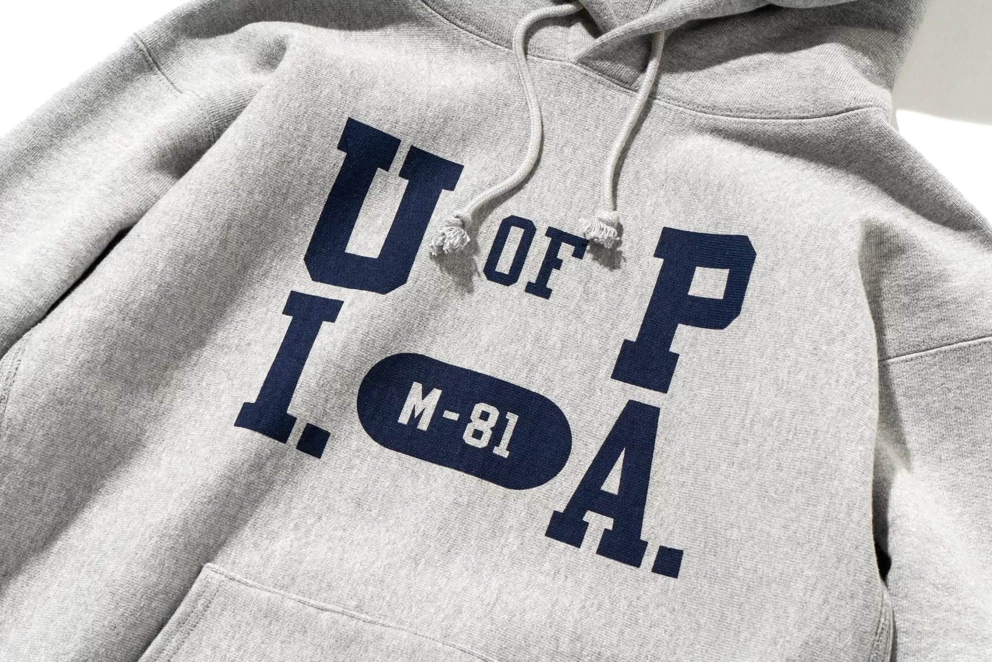 The Real McCoy's Sweatshirts^Hooded Sweatshirt/U Of P Mid Grey