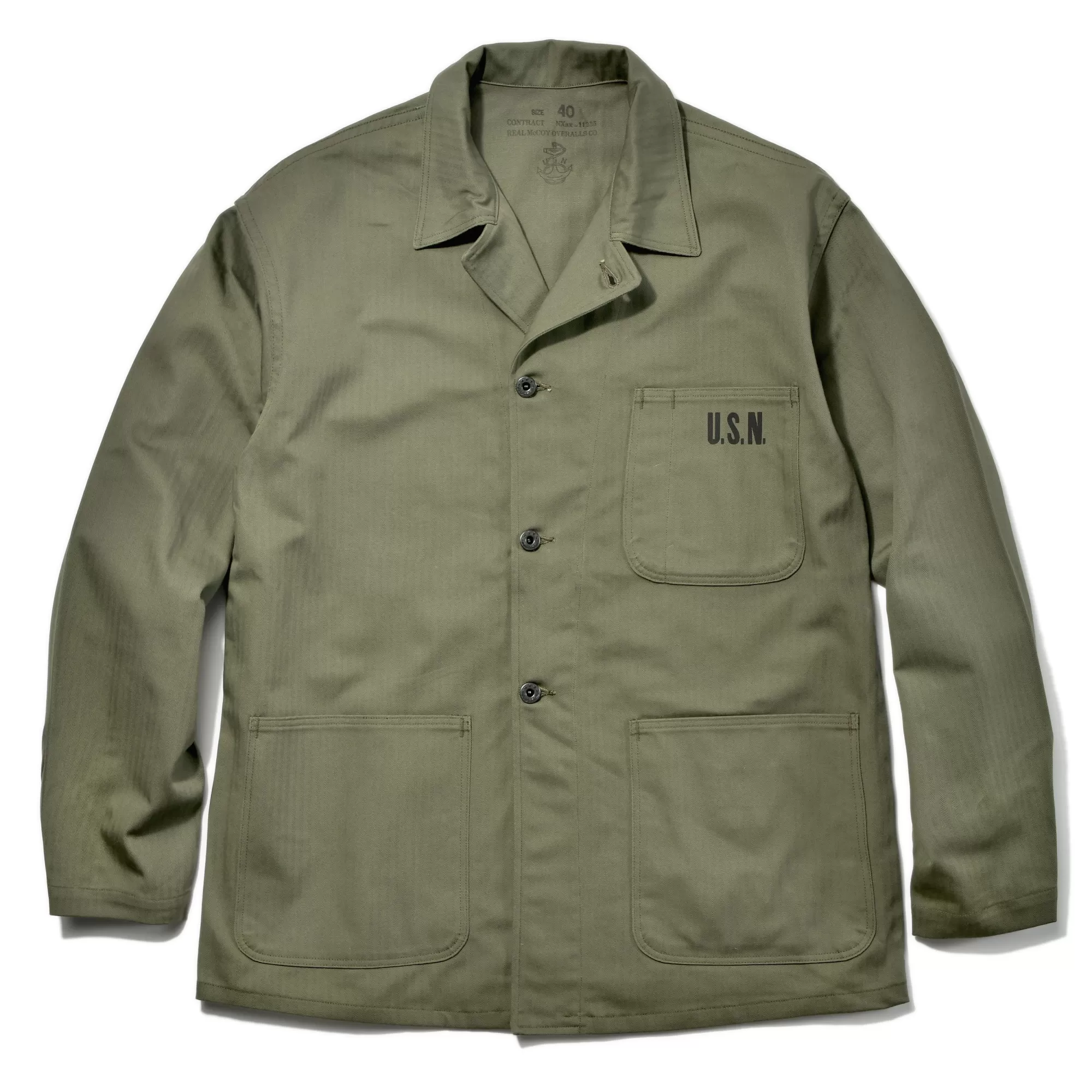 The Real McCoy's Military^Jacket Utility N-3/ Stencil 150 Olive