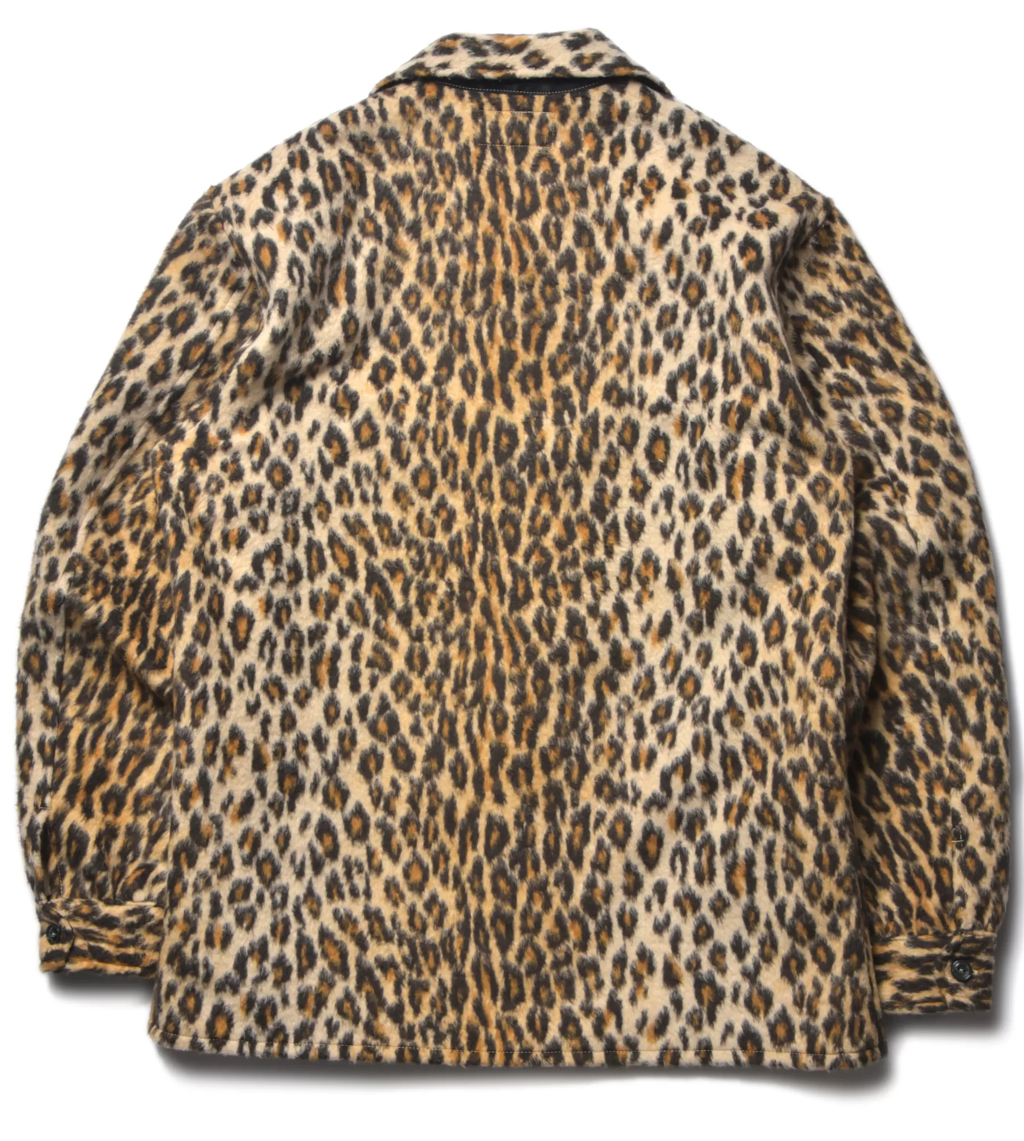 The Real McCoy's Shirts^Jm Leopard Fur Open Collar Shirt Beige