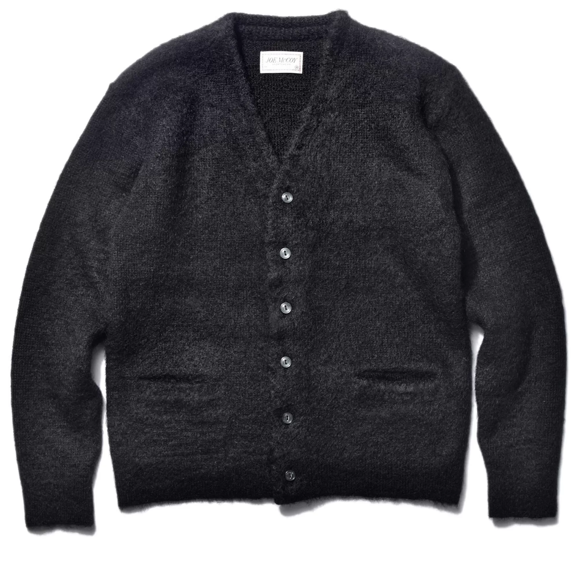 The Real McCoy's Knitwear^Jm Mohair Cardigan Black