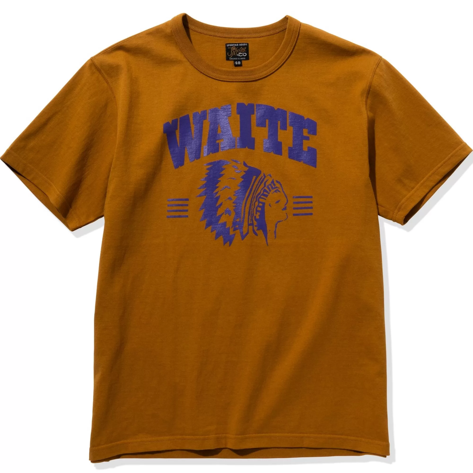 The Real McCoy's Print T-Shirts^Joe Mccoy Tee/Waite 061 Mustard