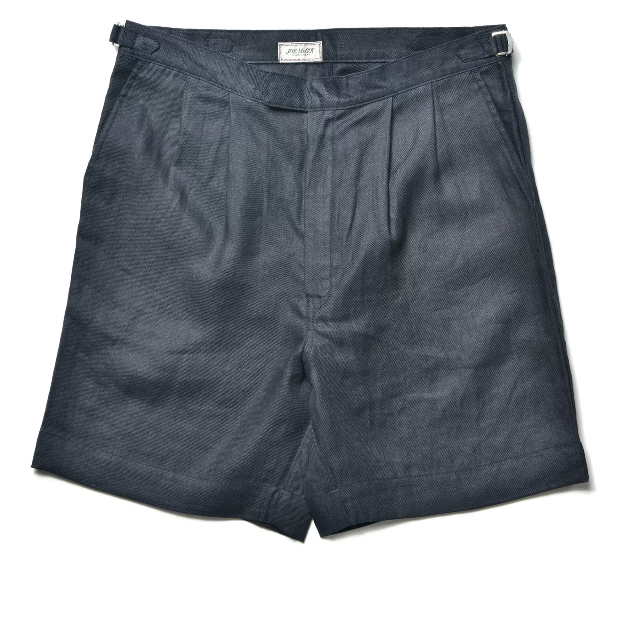 The Real McCoy's Shorts^Linen Pleated Short Pants Navy