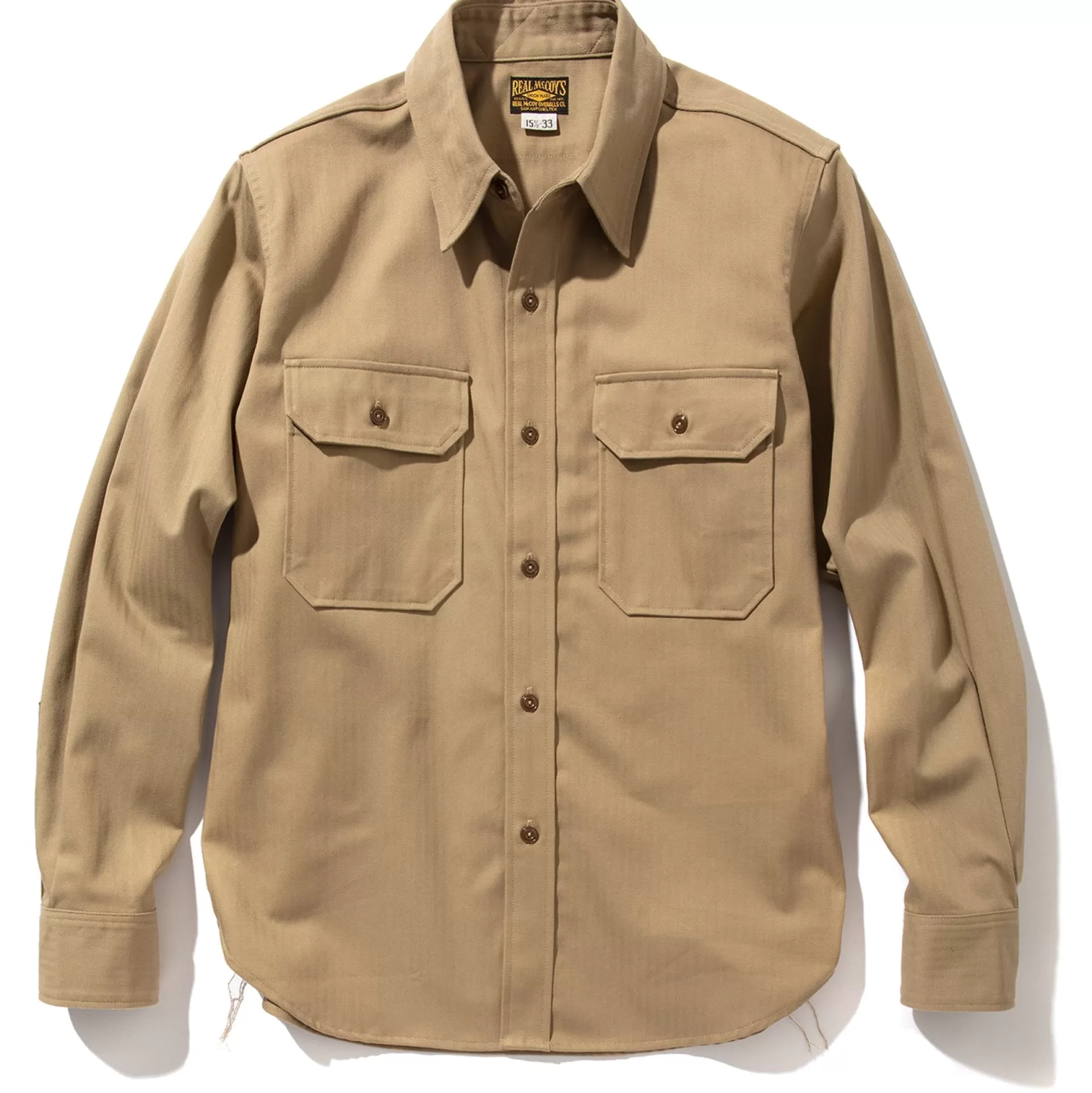 The Real McCoy's Shirts^M-38 Khaki Shirt 040 Khaki