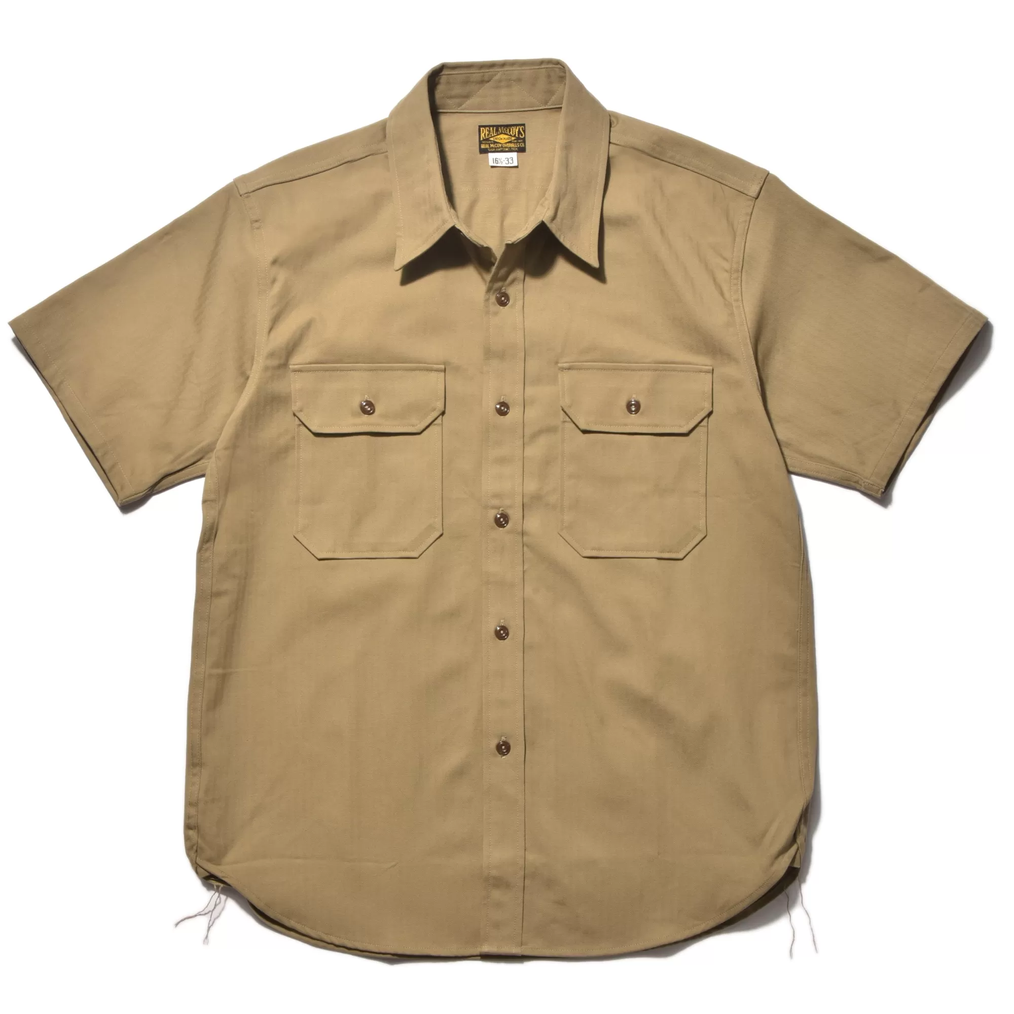 The Real McCoy's Shirts^M-38 Khaki Shirt S/S 40 Khaki