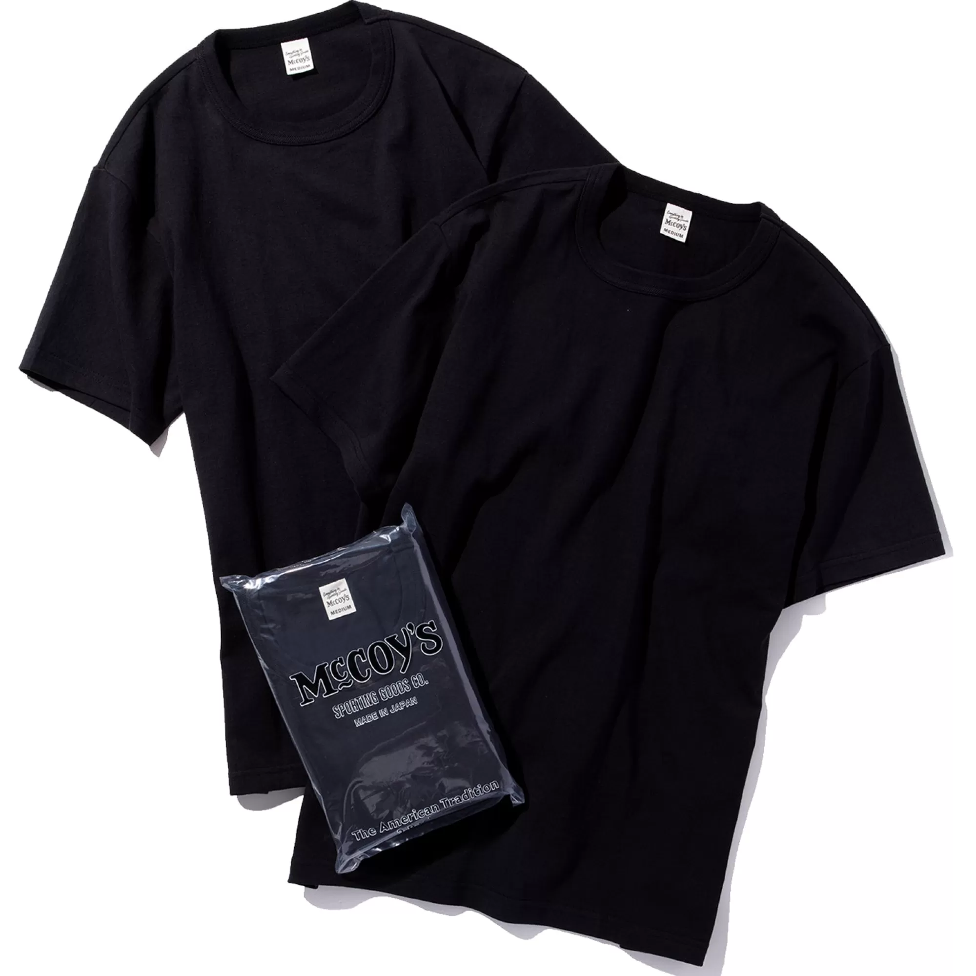 The Real McCoy's T-Shirts^Mccoy'S 2Pcs Pack Tee 030 Black