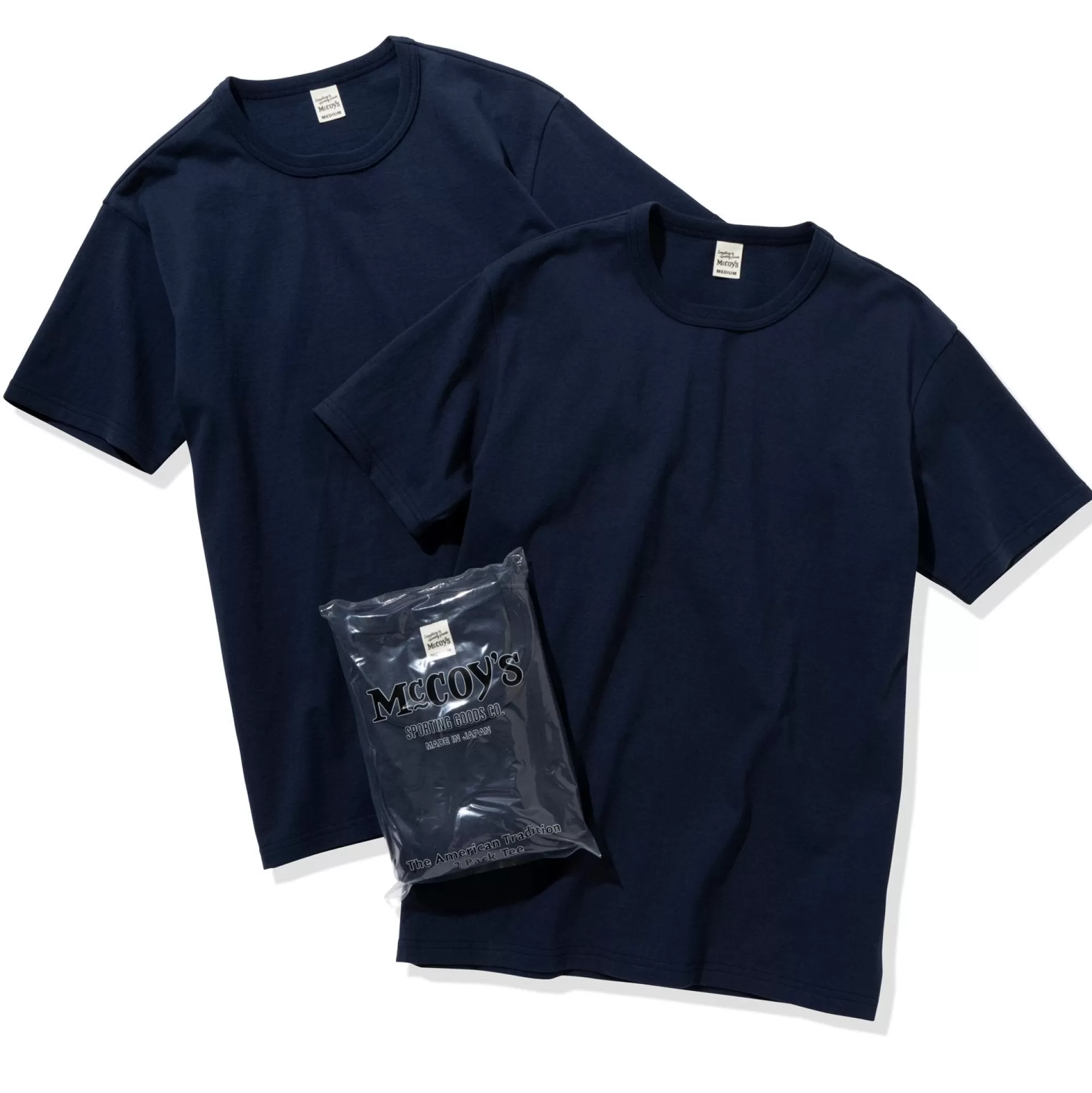 The Real McCoy's T-Shirts^Mccoy'S 2Pcs Pack Tee 140 Navy