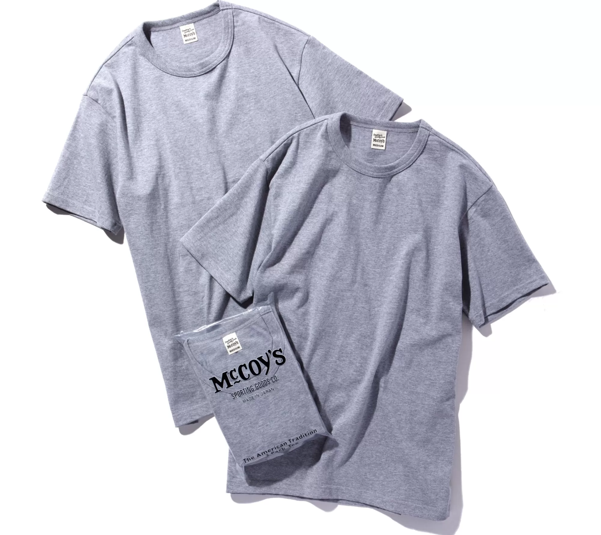 The Real McCoy's T-Shirts^Mccoy'S 2Pcs Pack Tee 020 Grey