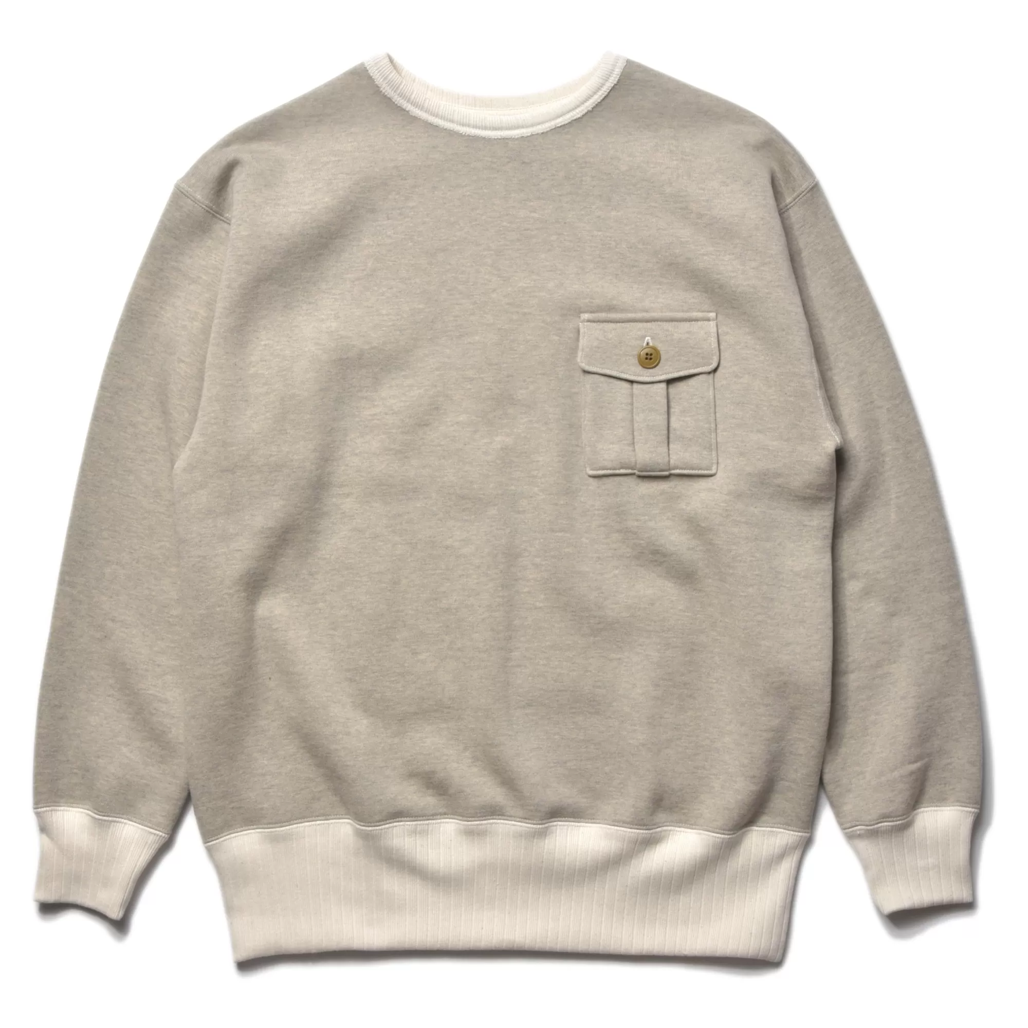 The Real McCoy's Sweatshirts^Military Pocket Sweatshirt 013 Oatmeal