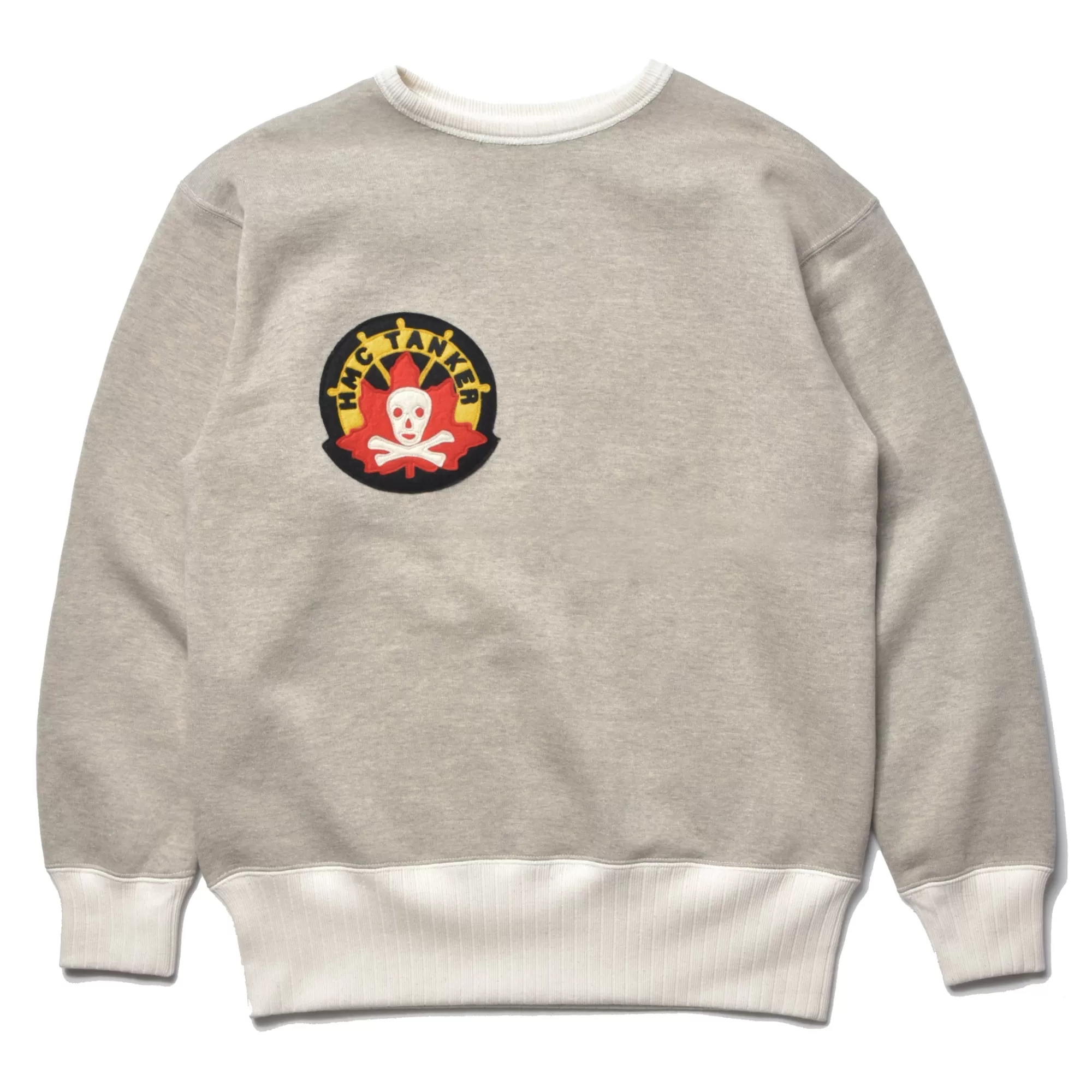 The Real McCoy's Sweatshirts^Military Print Sweatshirt/Hmc Tanker Oatmeal